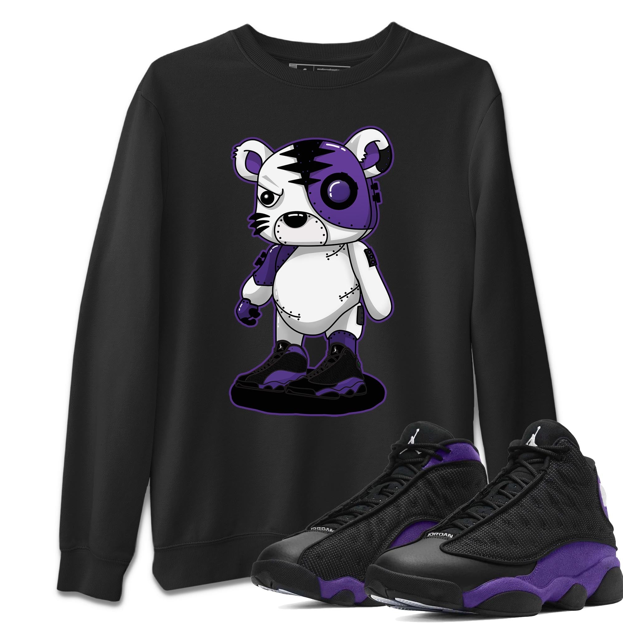 Cyborg Tiger Unisex Tops - Air Jordan 13 Court Purple