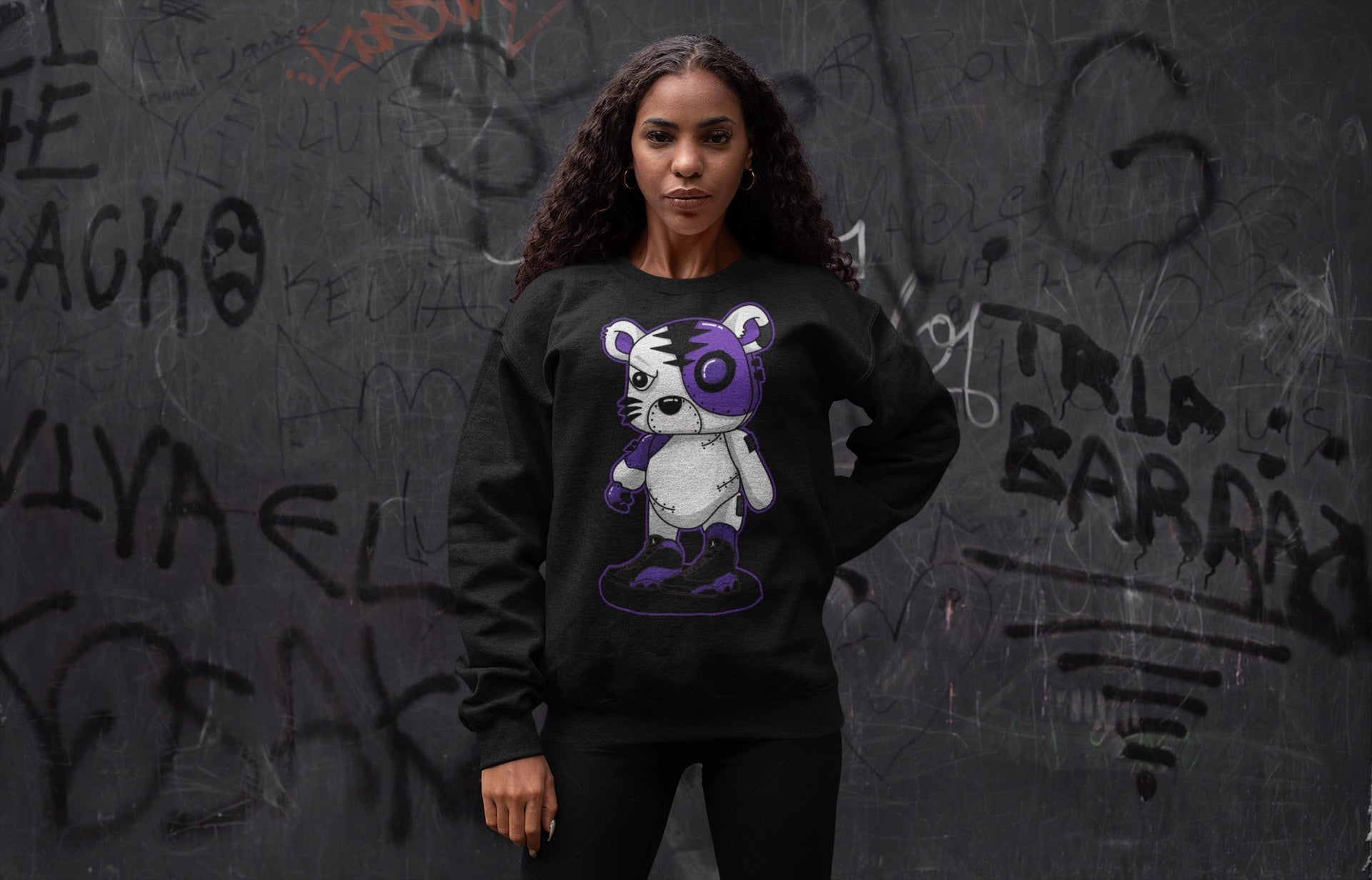 Cyborg Tiger Unisex Tops - Air Jordan 13 Court Purple