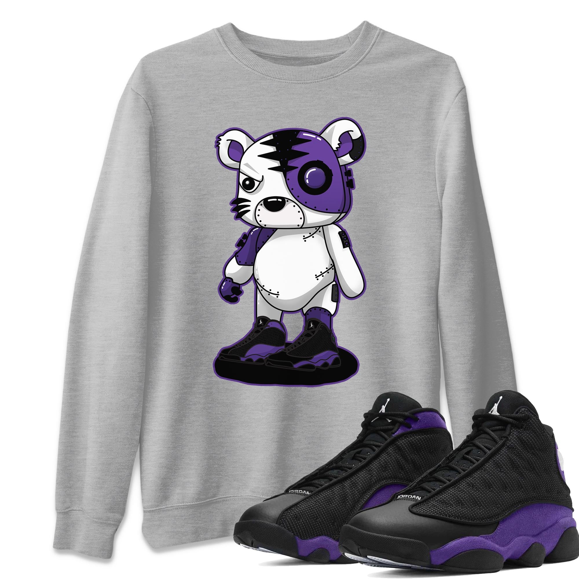 Cyborg Tiger Unisex Tops - Air Jordan 13 Court Purple