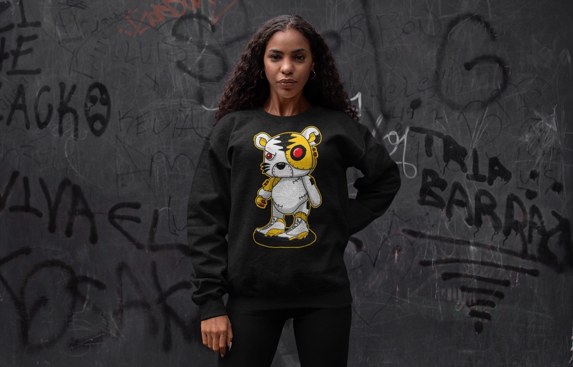 Cyborg Tiger Unisex Tops - Air Jordan 13 Del Sol