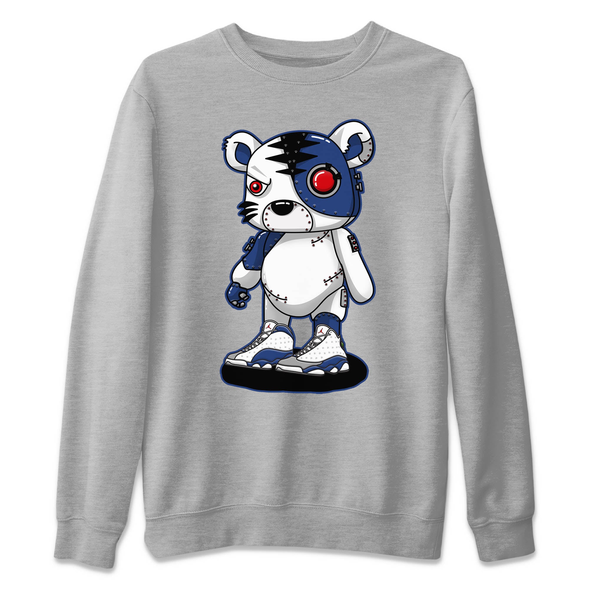 Cyborg Tiger Unisex Tops - Air Jordan 13 French Blue
