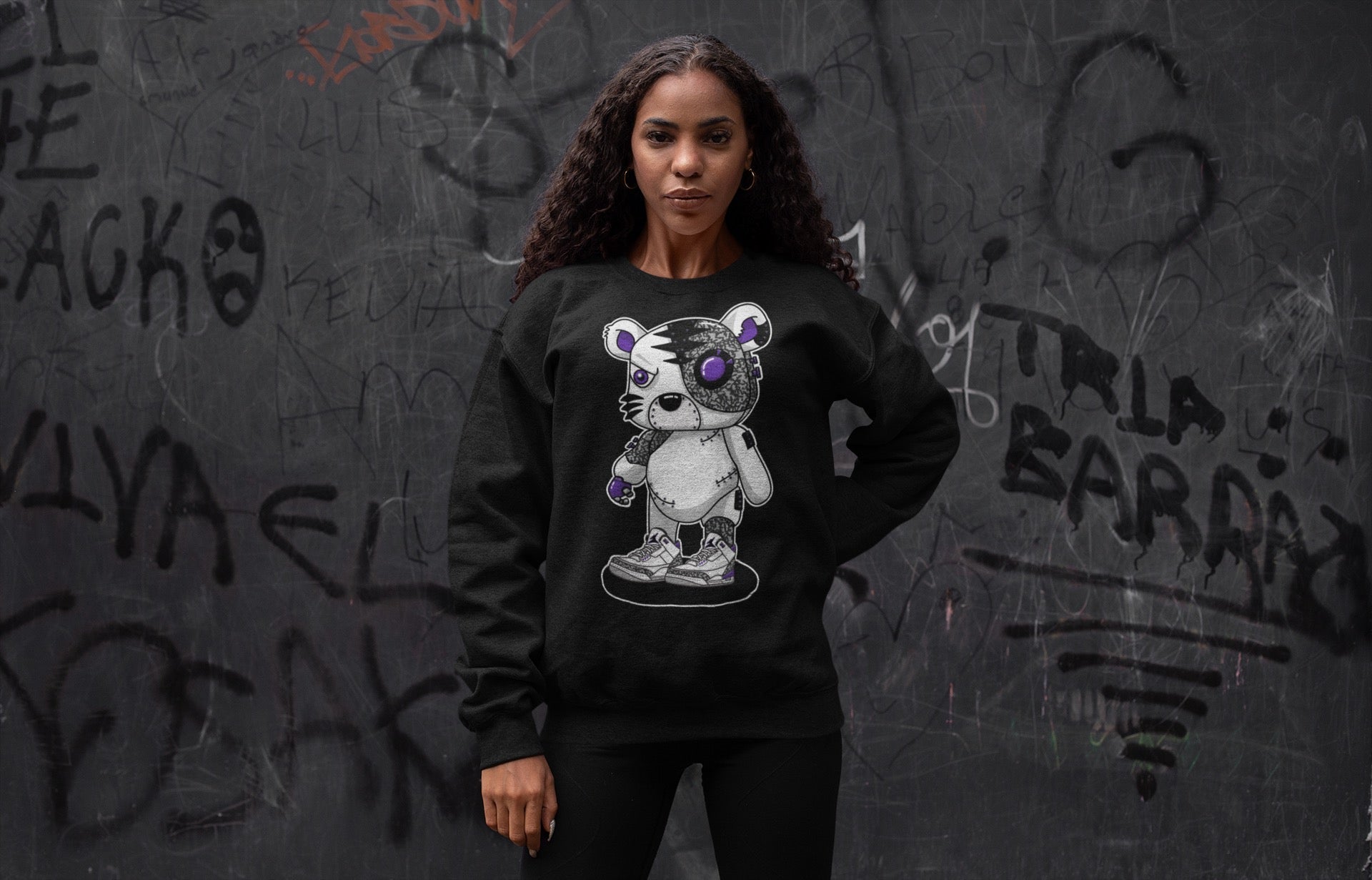 Cyborg Tiger Unisex Tops - Air Jordan 3 Dark Iris