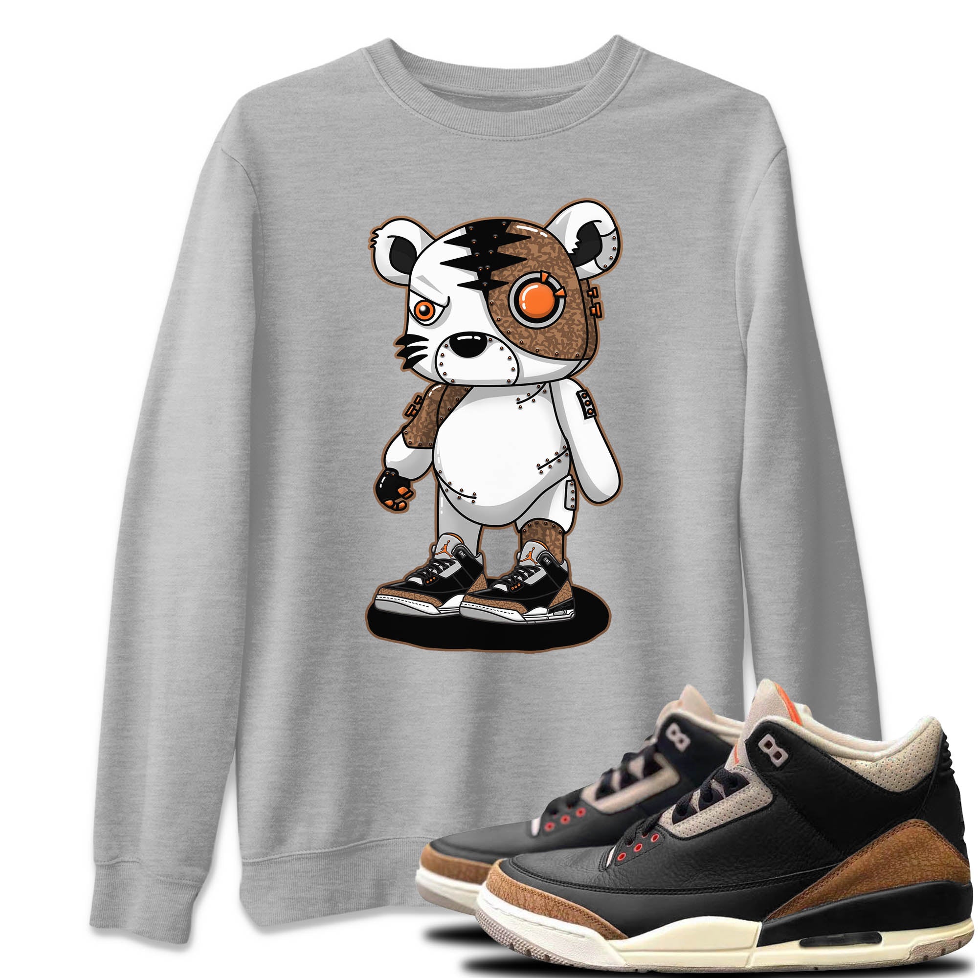 Cyborg Tiger Unisex Tops - Air Jordan 3 Desert Elephant