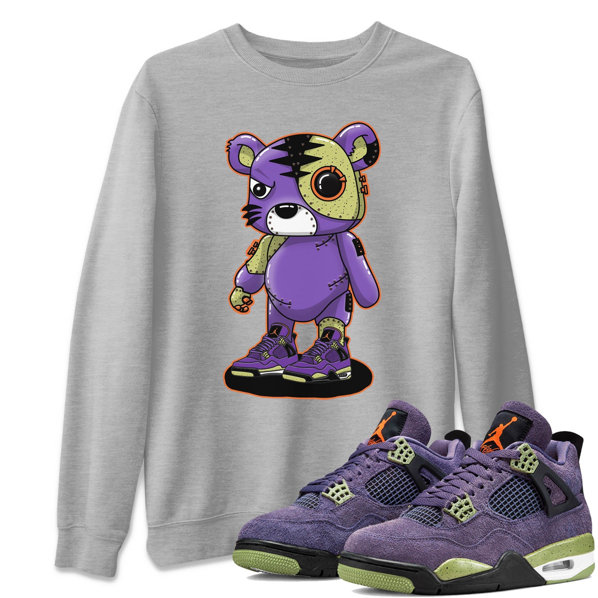 Cyborg Tiger Unisex Tops - Air Jordan 4 Canyon Purple