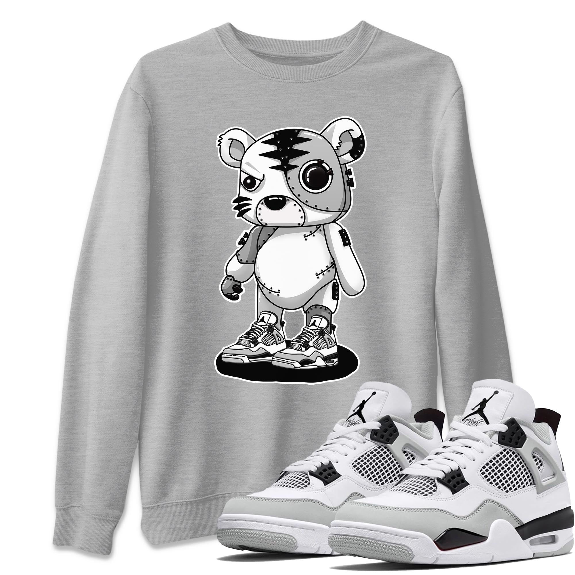 Cyborg Tiger Unisex Tops - Air Jordan 4 Military Black