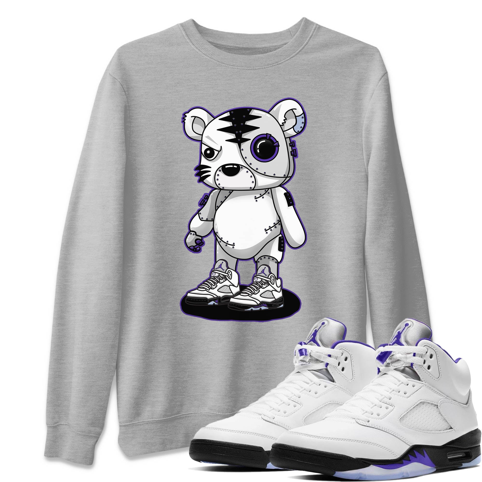 Cyborg Tiger Unisex Tops - Air Jordan 5 Concord