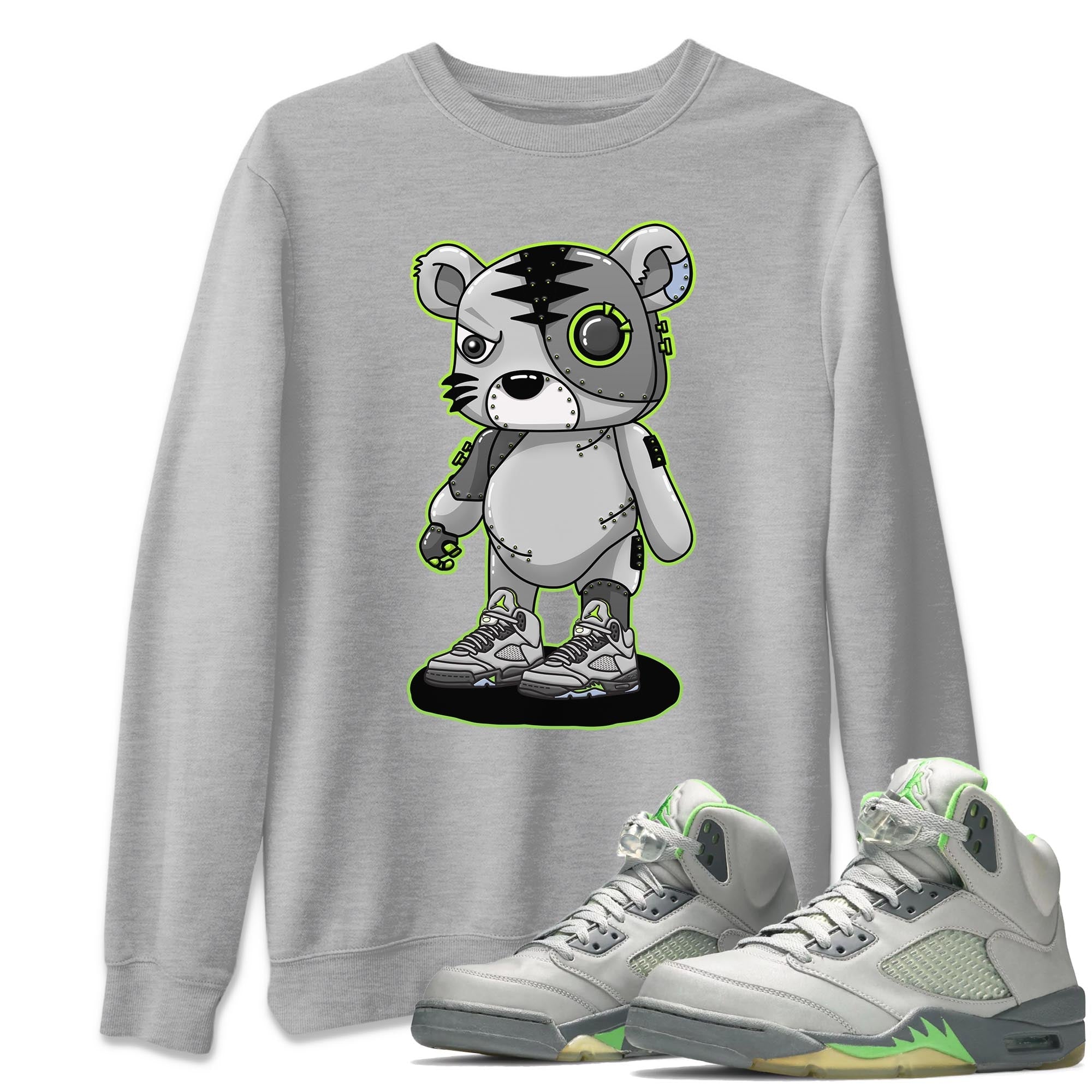 Cyborg Tiger Unisex Tops - Air Jordan 5 Green Bean