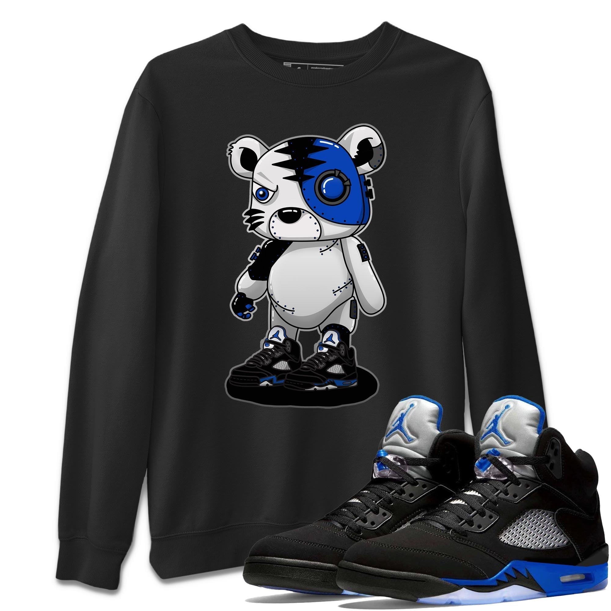 Cyborg Tiger Unisex Tops - Air Jordan 5 Racer Blue