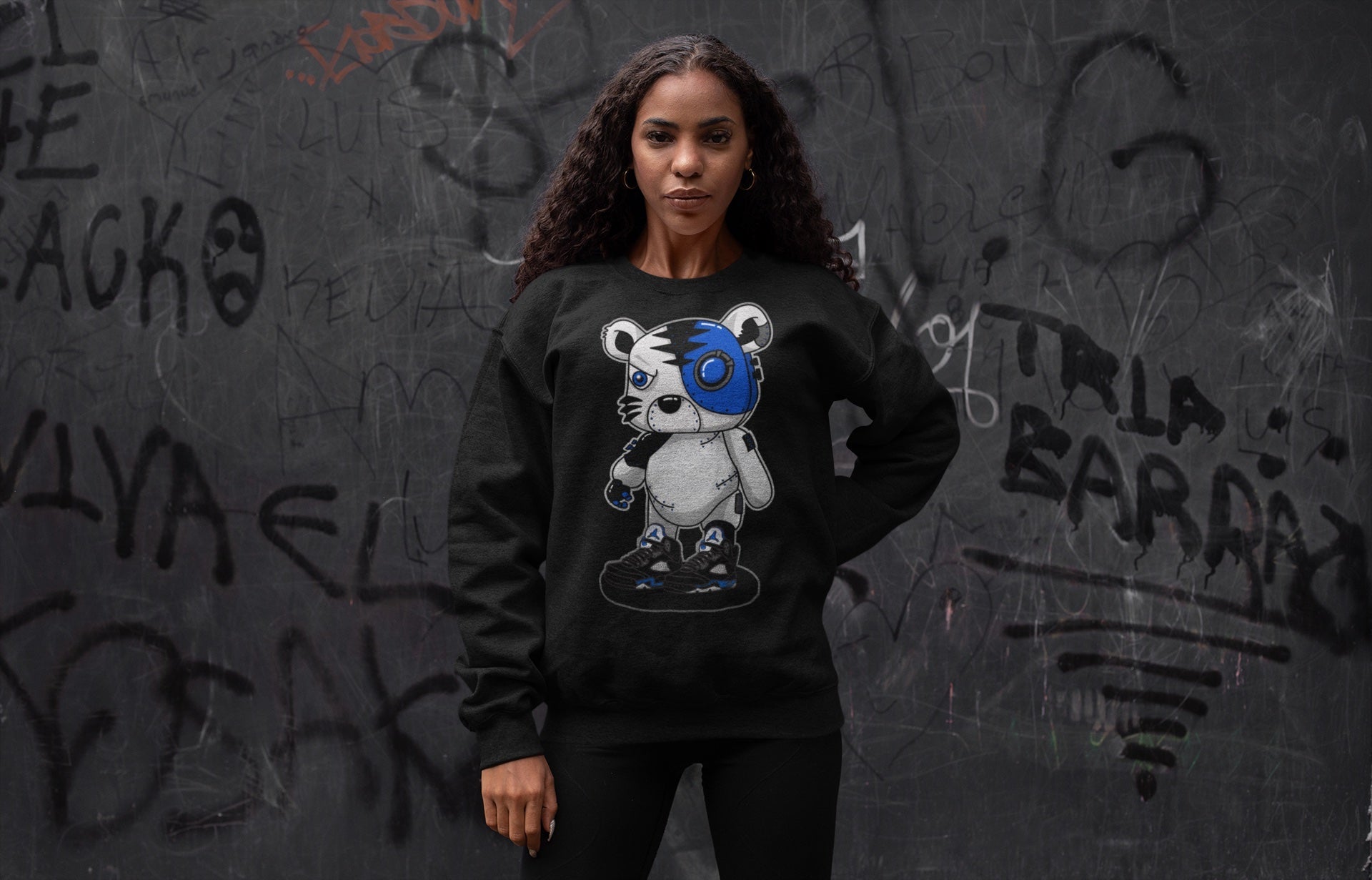 Cyborg Tiger Unisex Tops - Air Jordan 5 Racer Blue