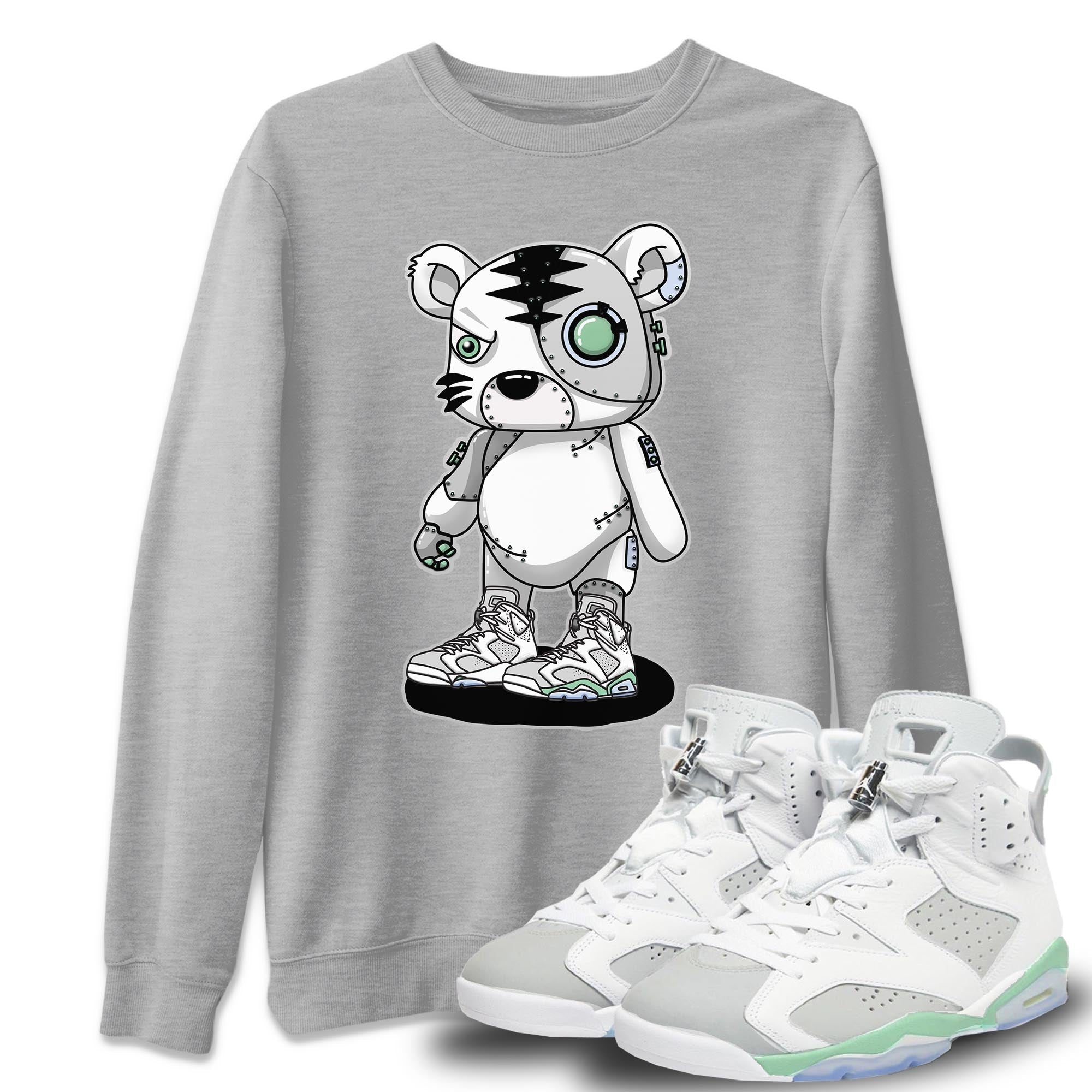 Cyborg Tiger Unisex Tops - Air Jordan 6 Mint Foam