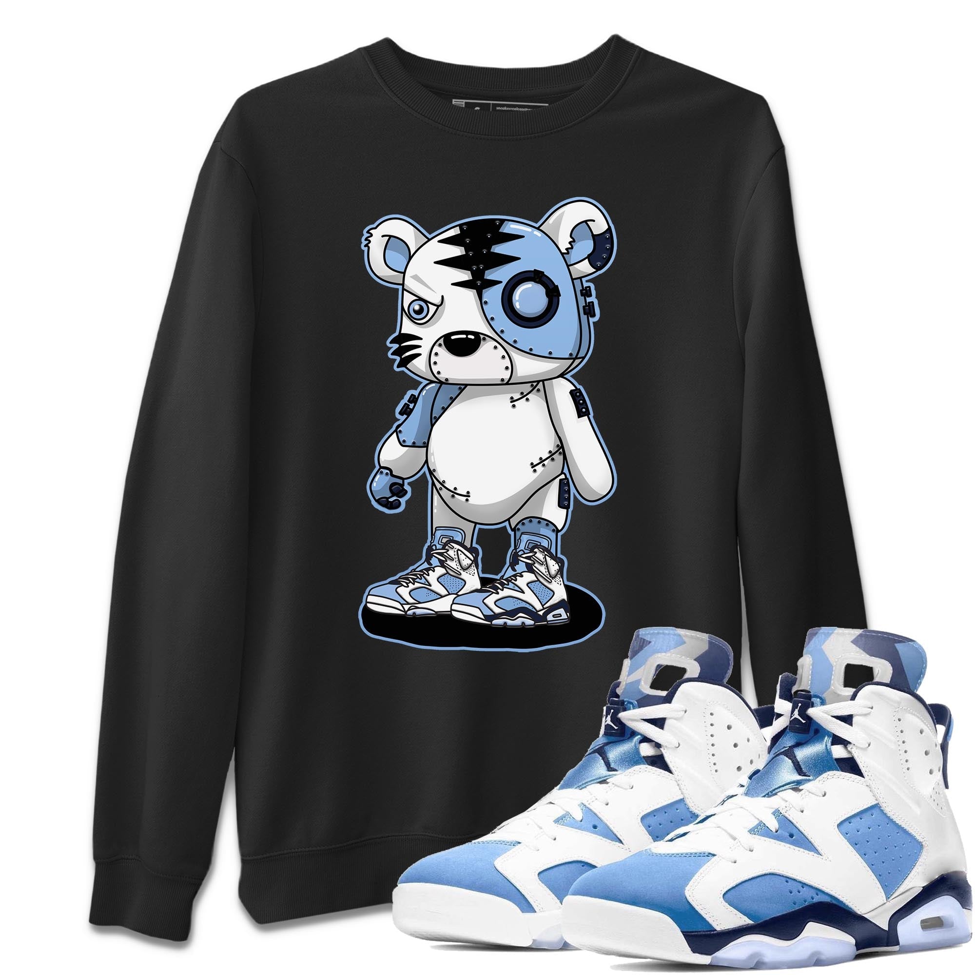 Cyborg Tiger Unisex Tops - Air Jordan 6 UNC