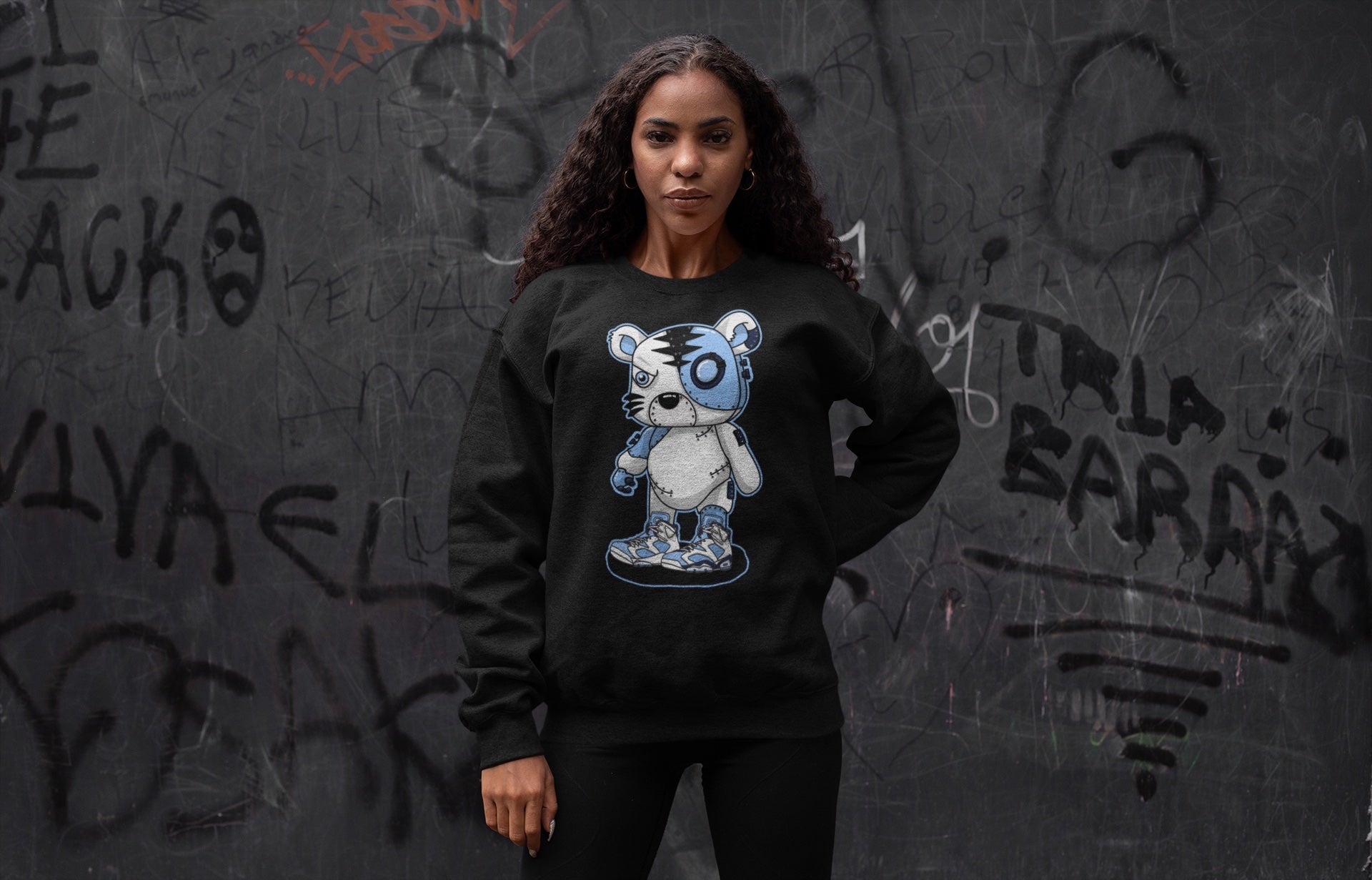 Cyborg Tiger Unisex Tops - Air Jordan 6 UNC