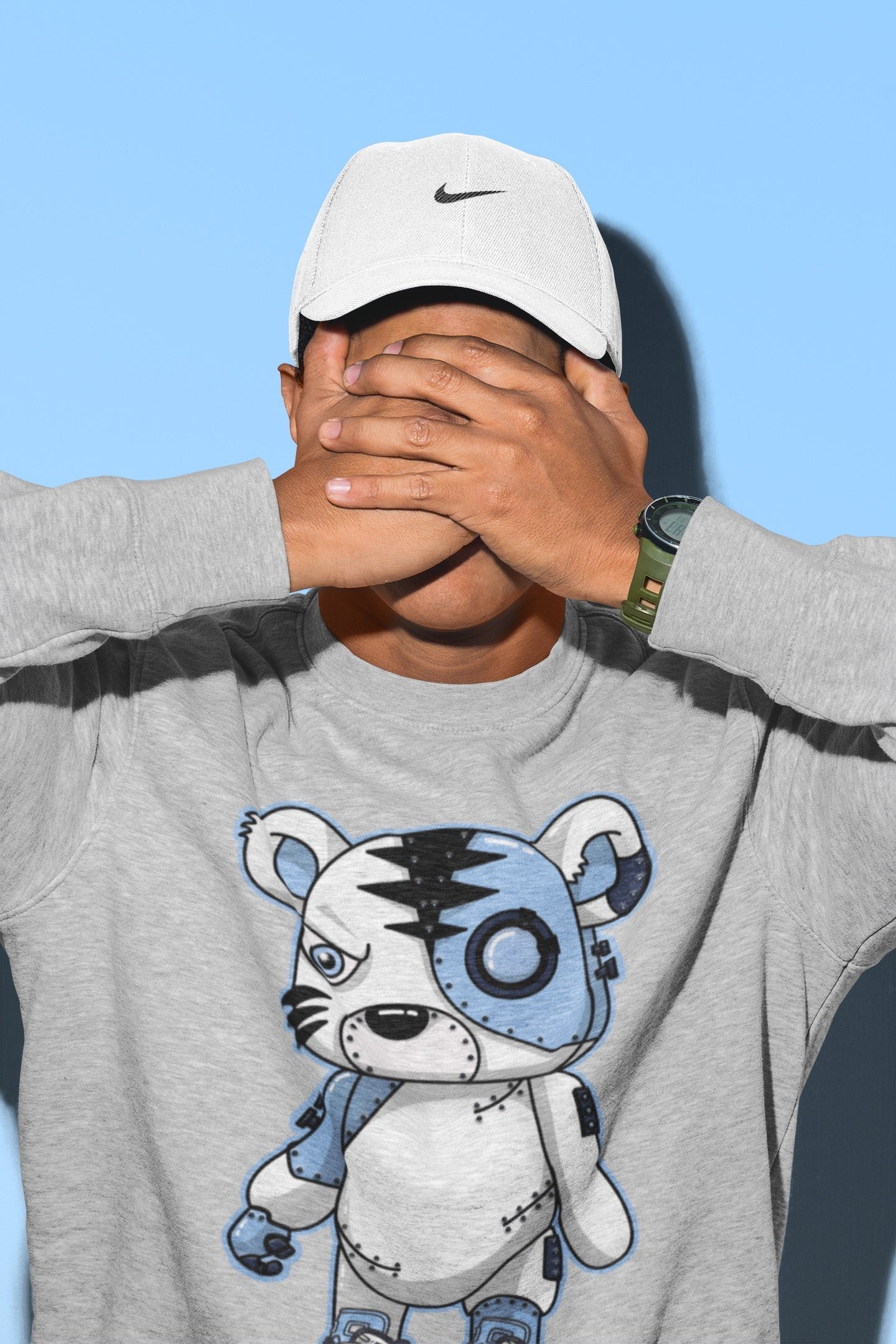 Cyborg Tiger Unisex Tops - Air Jordan 6 UNC