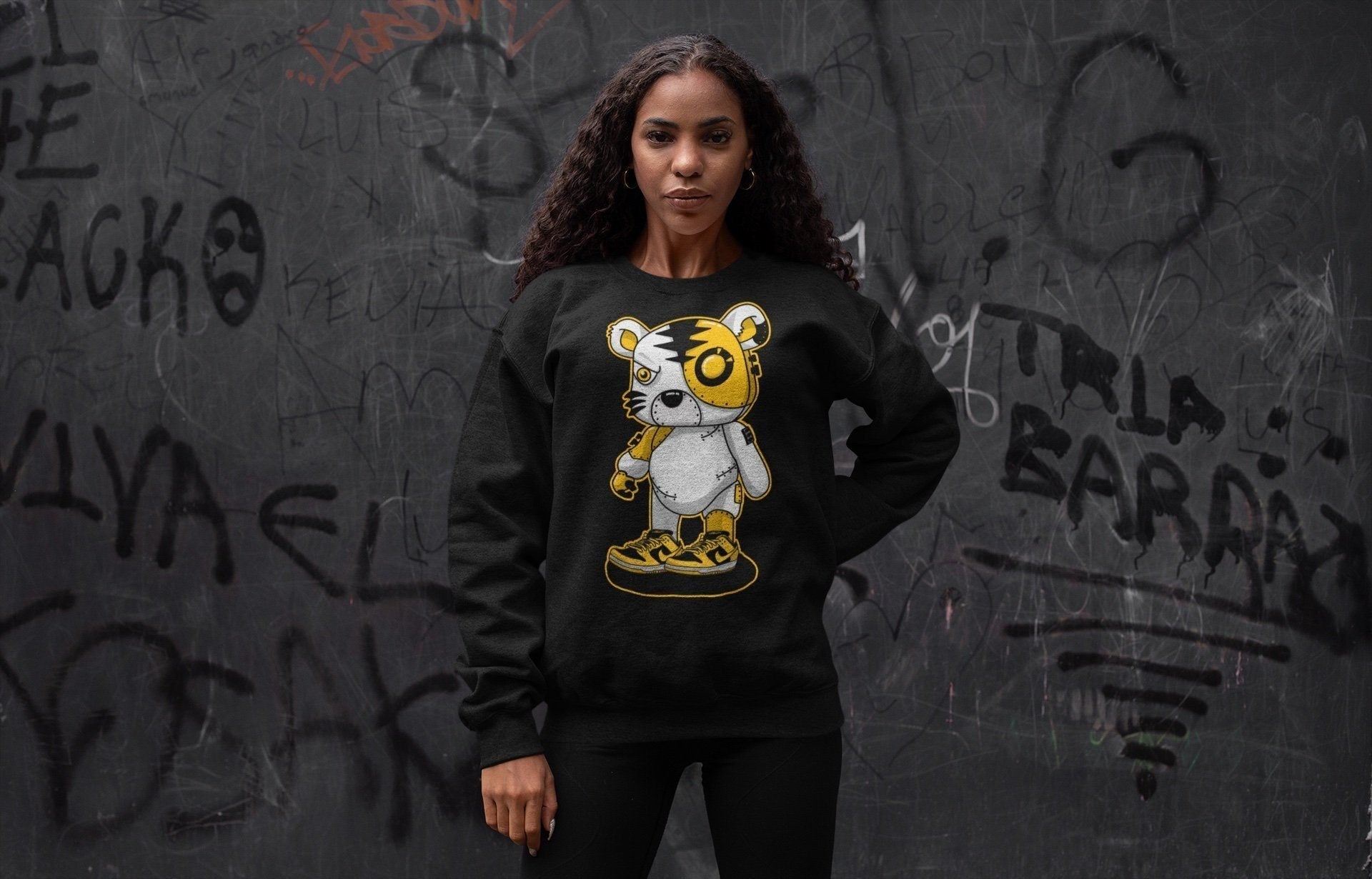 Cyborg Tiger Unisex Tops - Dunk Championship Goldenrod