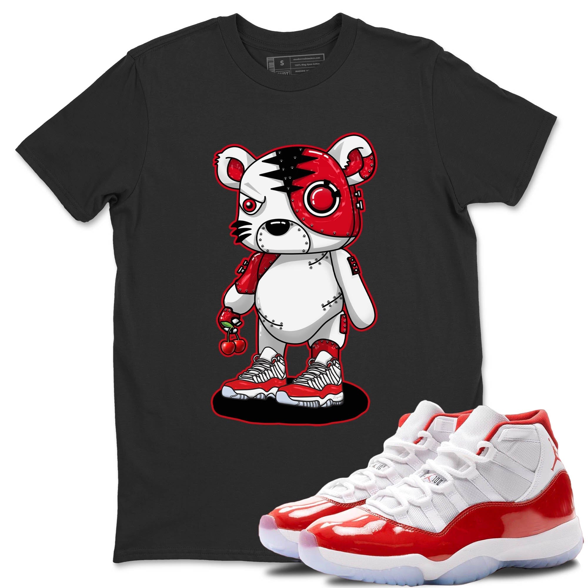 Cyborg Tiger Unisex Tops - Air Jordan 11 Cherry