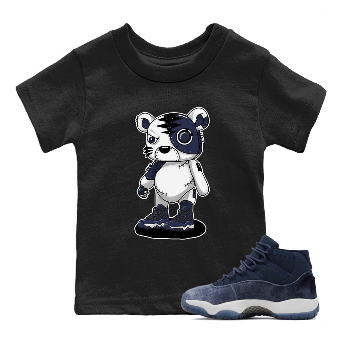 Cyborg Tiger Kids Tops - Air Jordan 11 Midnight Navy
