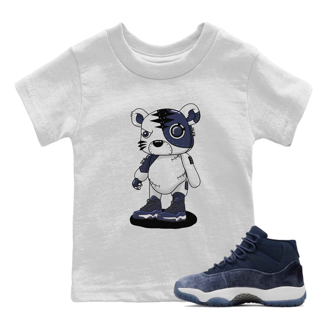 Cyborg Tiger Kids Tops - Air Jordan 11 Midnight Navy