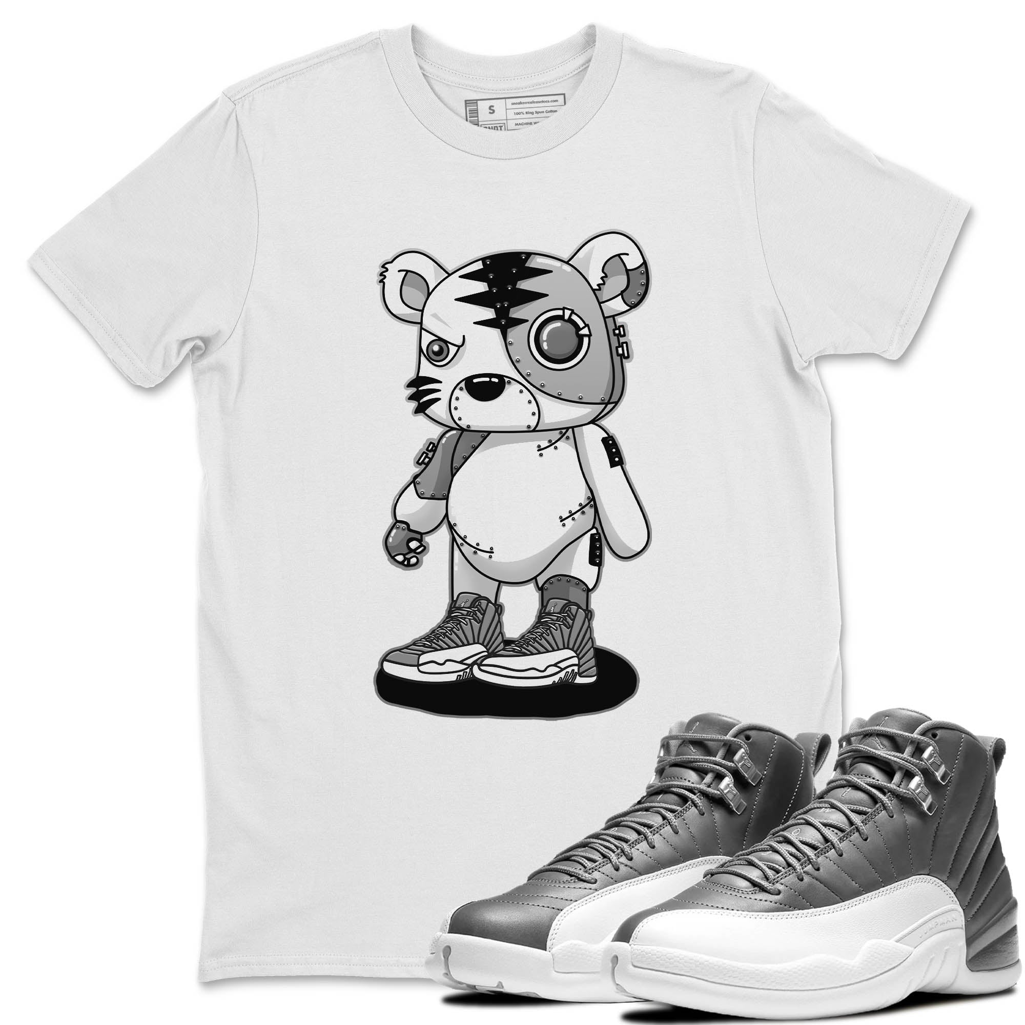 Cyborg Tiger Unisex Tops - Air Jordan 12 Stealth