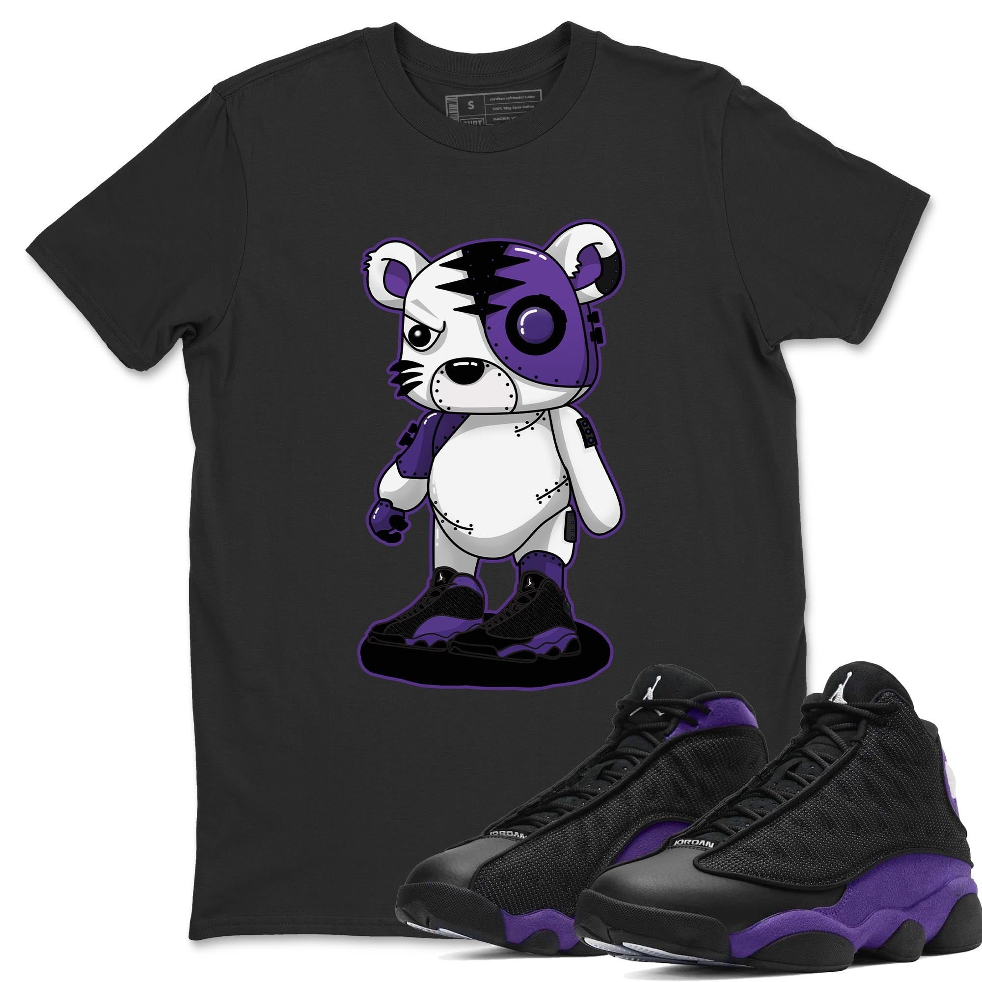 Cyborg Tiger Unisex Tops - Air Jordan 13 Court Purple
