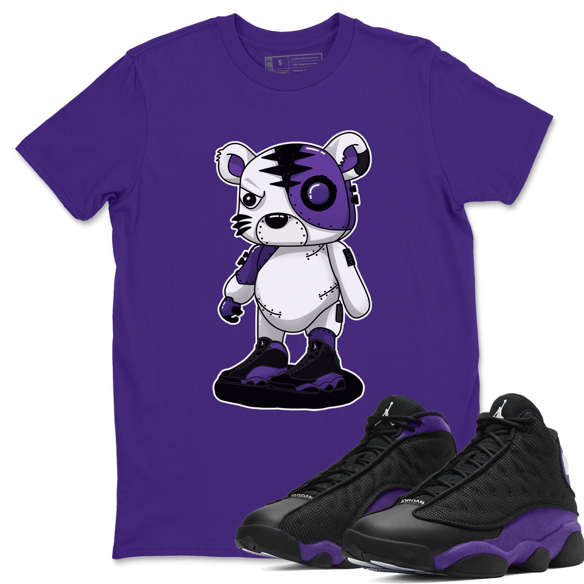 Cyborg Tiger Unisex Tops - Air Jordan 13 Court Purple