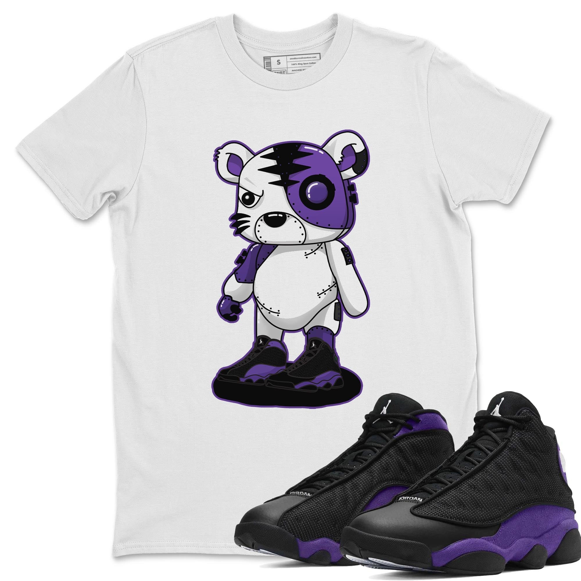 Cyborg Tiger Unisex Tops - Air Jordan 13 Court Purple