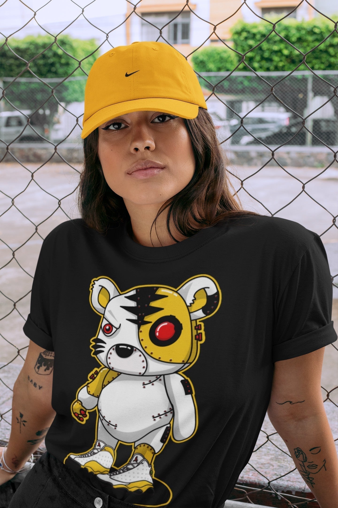 Cyborg Tiger Unisex Tops - Air Jordan 13 Del Sol