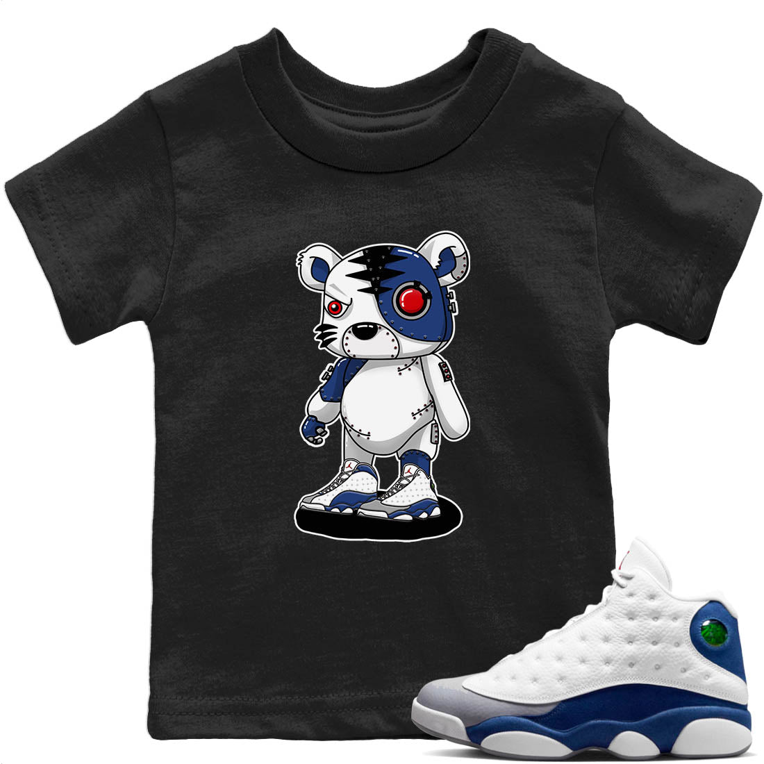 Cyborg Tiger Kids Tops - Air Jordan 13 French Blue