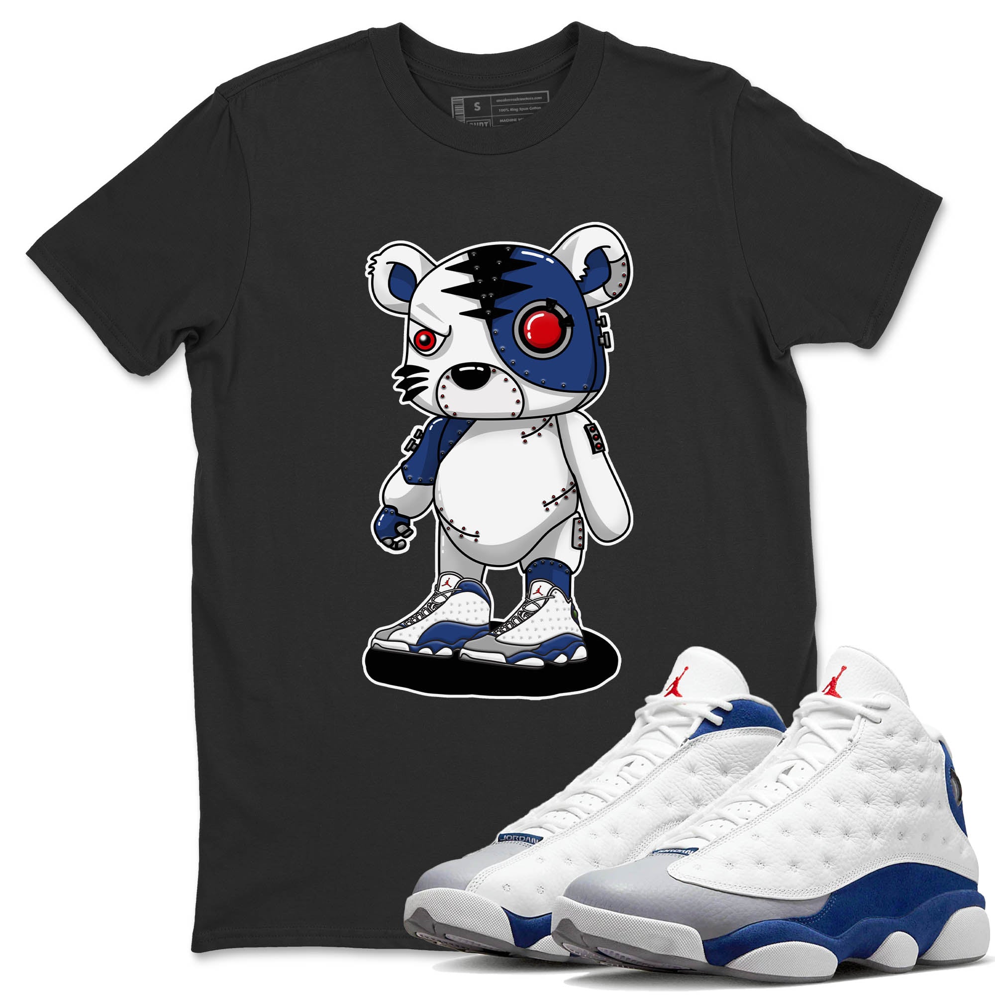 Cyborg Tiger Unisex Tops - Air Jordan 13 French Blue