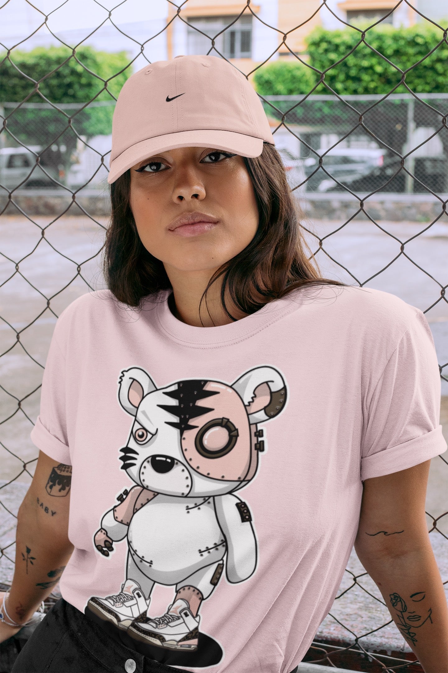 Cyborg Tiger Unisex Tops - Air Jordan 3 Atmosphere