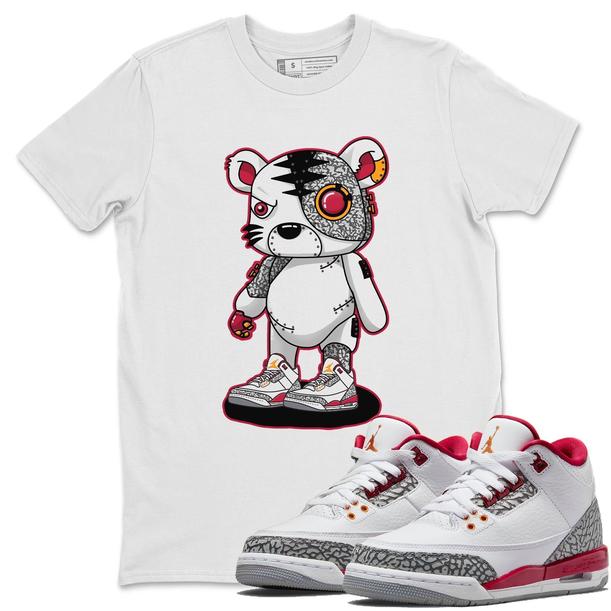 Cyborg Tiger Unisex Tops - Air Jordan 3 Cardinal
