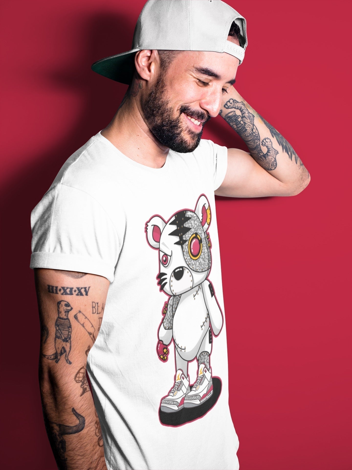 Cyborg Tiger Unisex Tops - Air Jordan 3 Cardinal