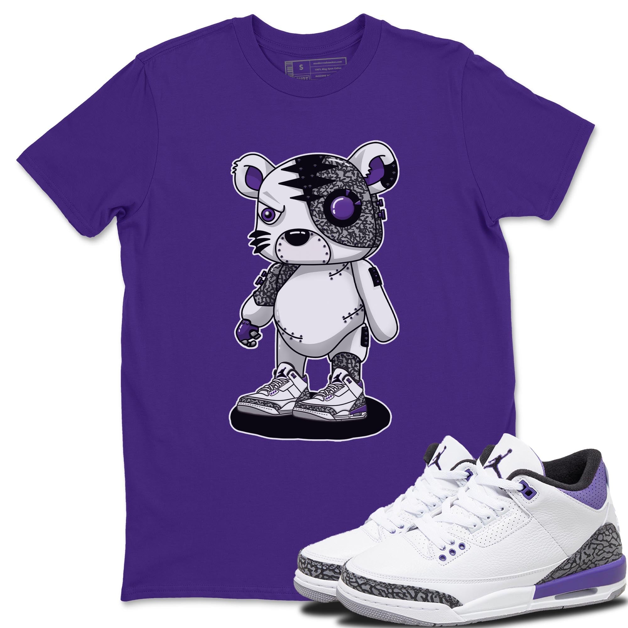 Cyborg Tiger Unisex Tops - Air Jordan 3 Dark Iris