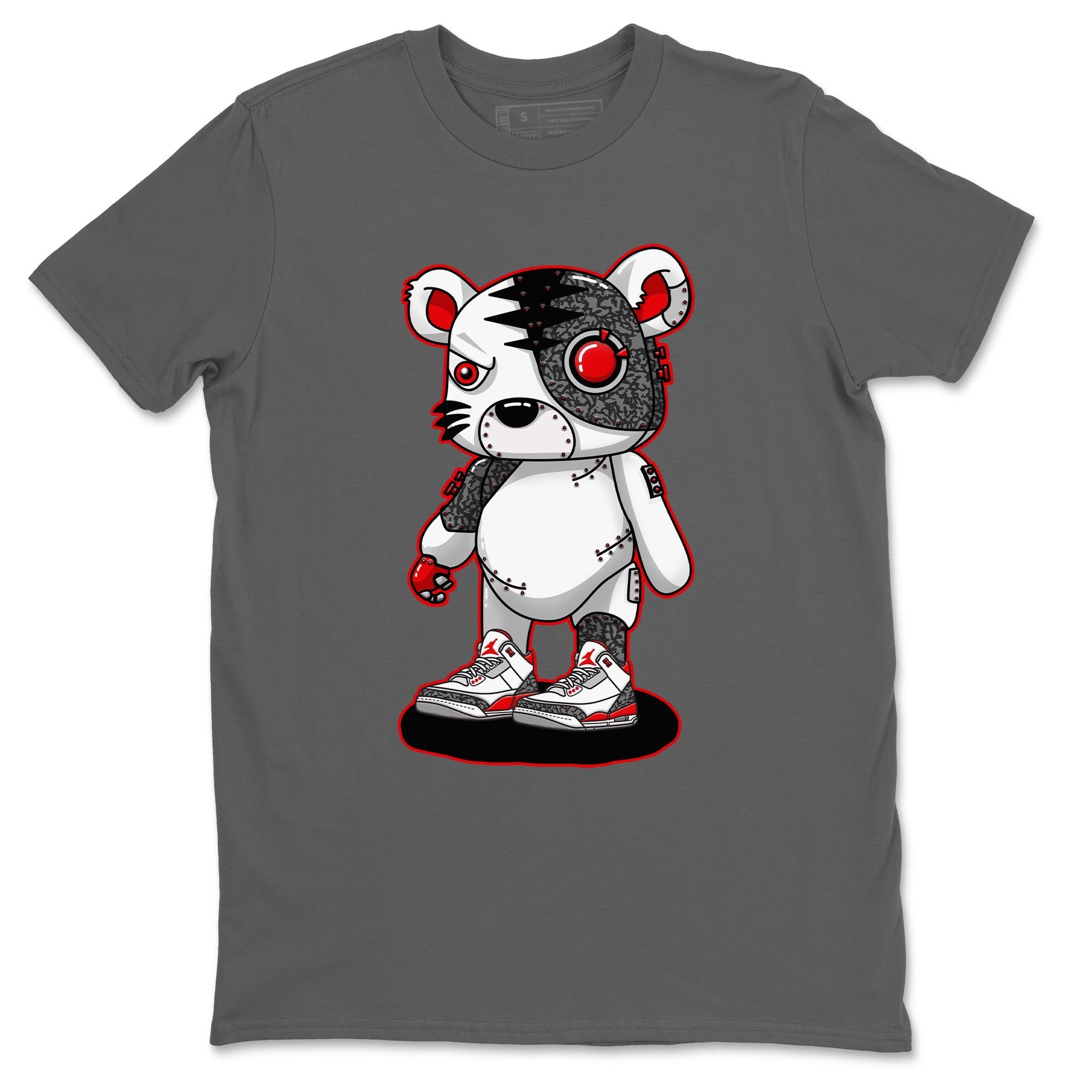 Cyborg Tiger Unisex Tops - Air Jordan 3 Fire Red