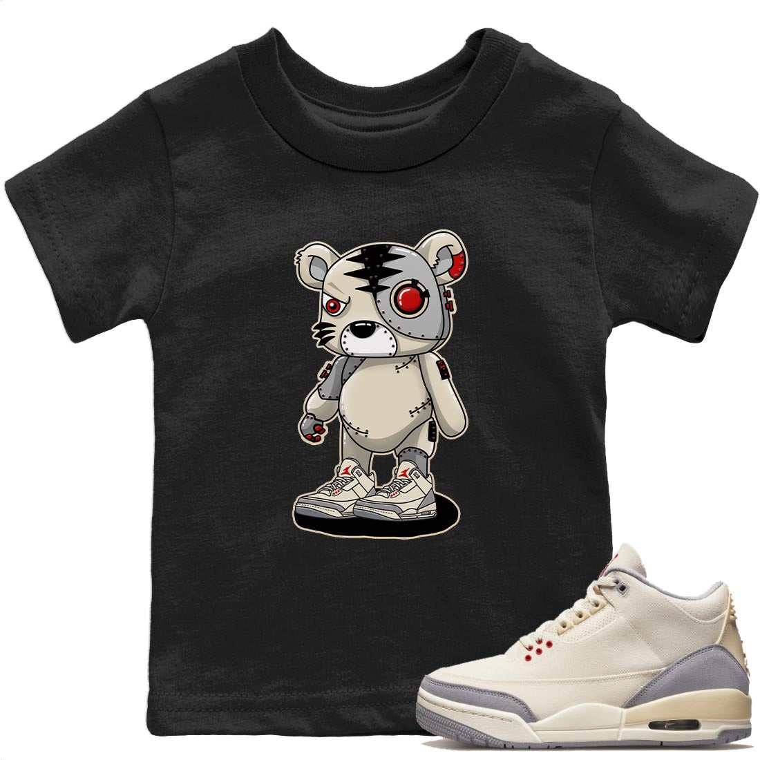Cyborg Tiger Kids Tops - Air Jordan 3 Muslin