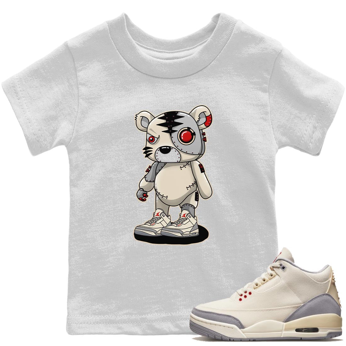 Cyborg Tiger Kids Tops - Air Jordan 3 Muslin