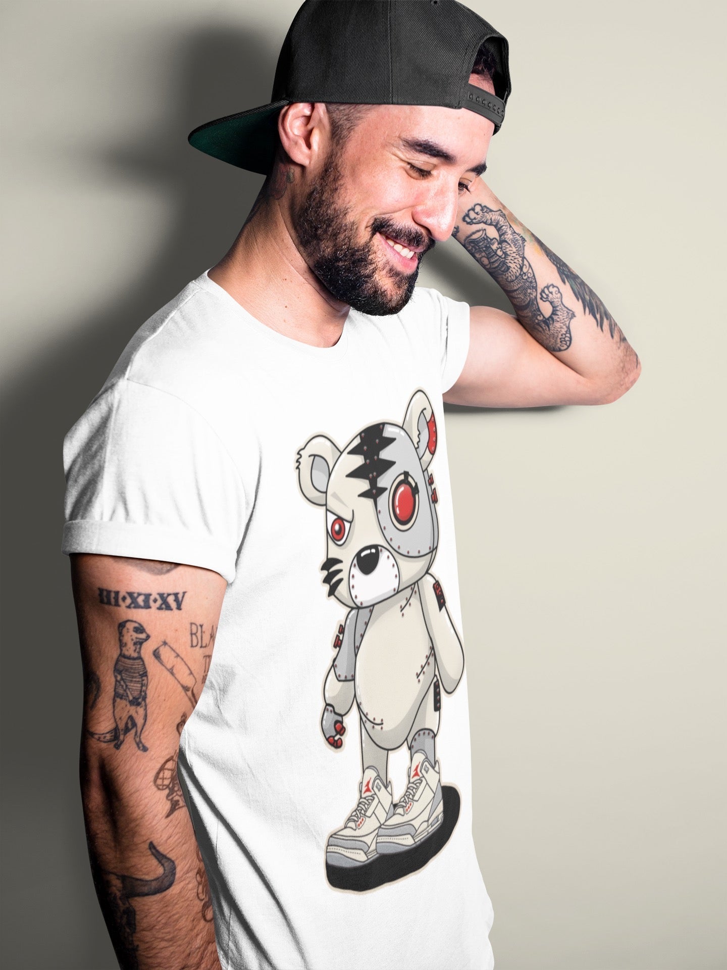 Cyborg Tiger Unisex Tops - Air Jordan 3 Muslin