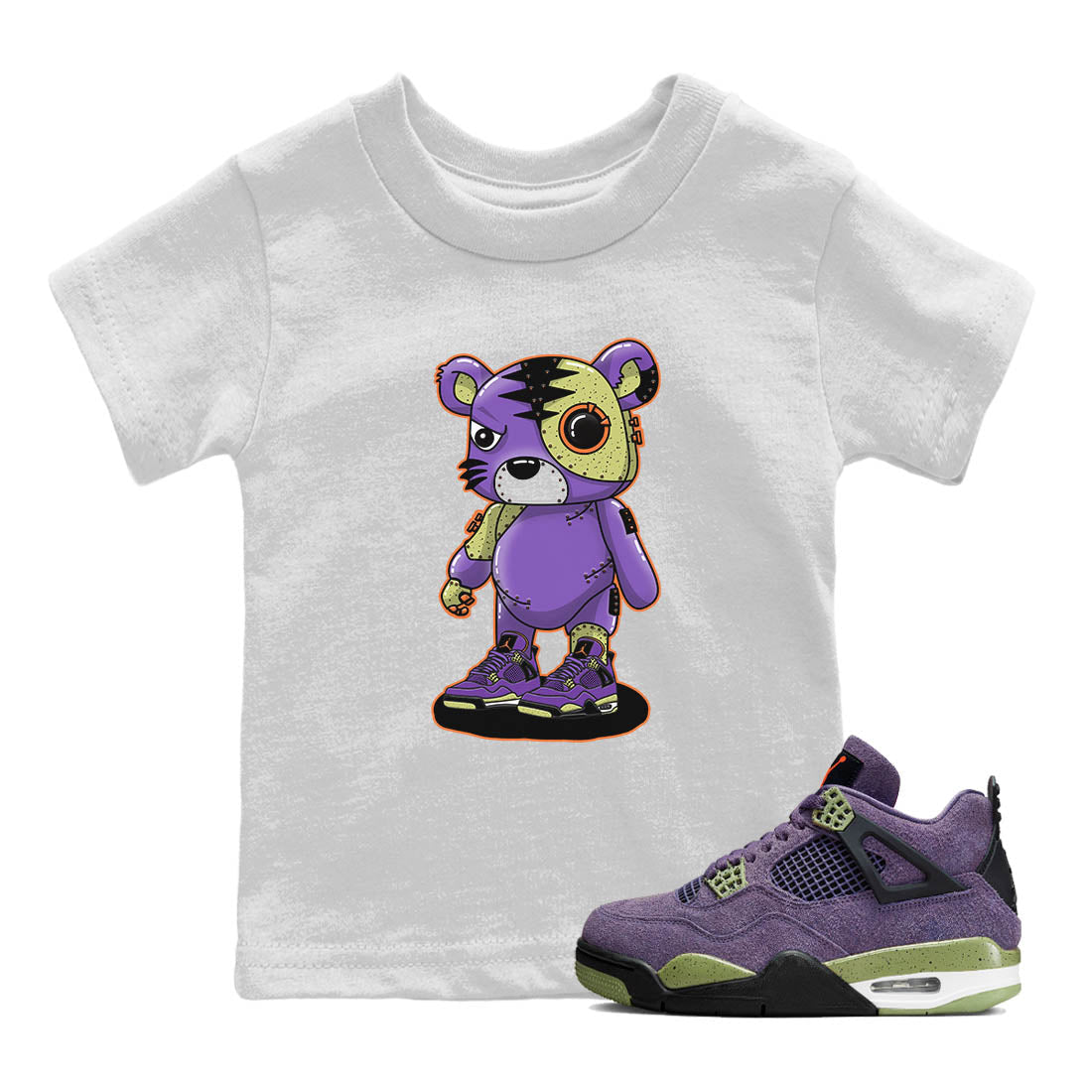 Cyborg Tiger Kids Tops - Air Jordan 4 Canyon Purple