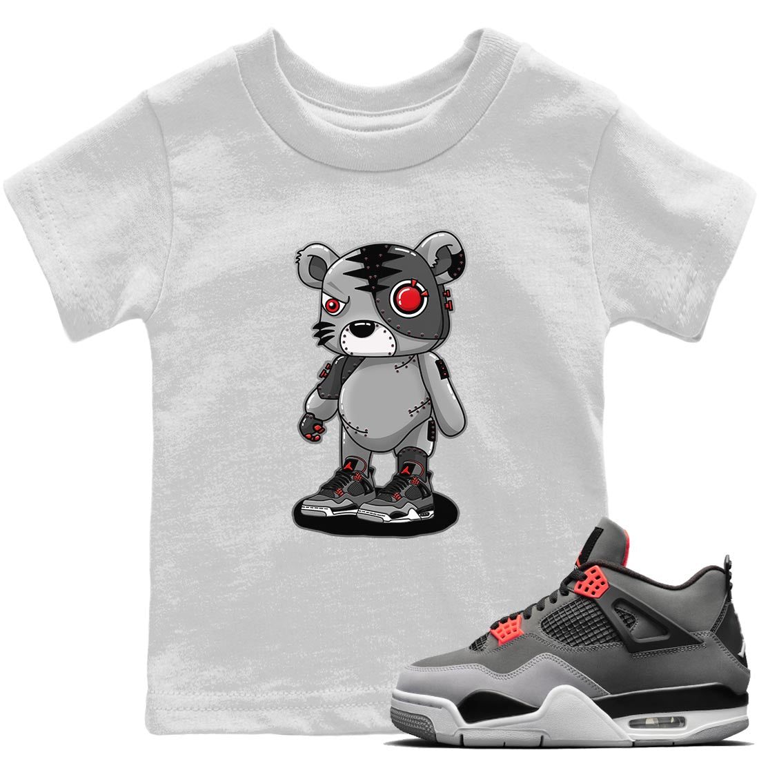 Cyborg Tiger Kids Tops - Air Jordan 4 Infrared