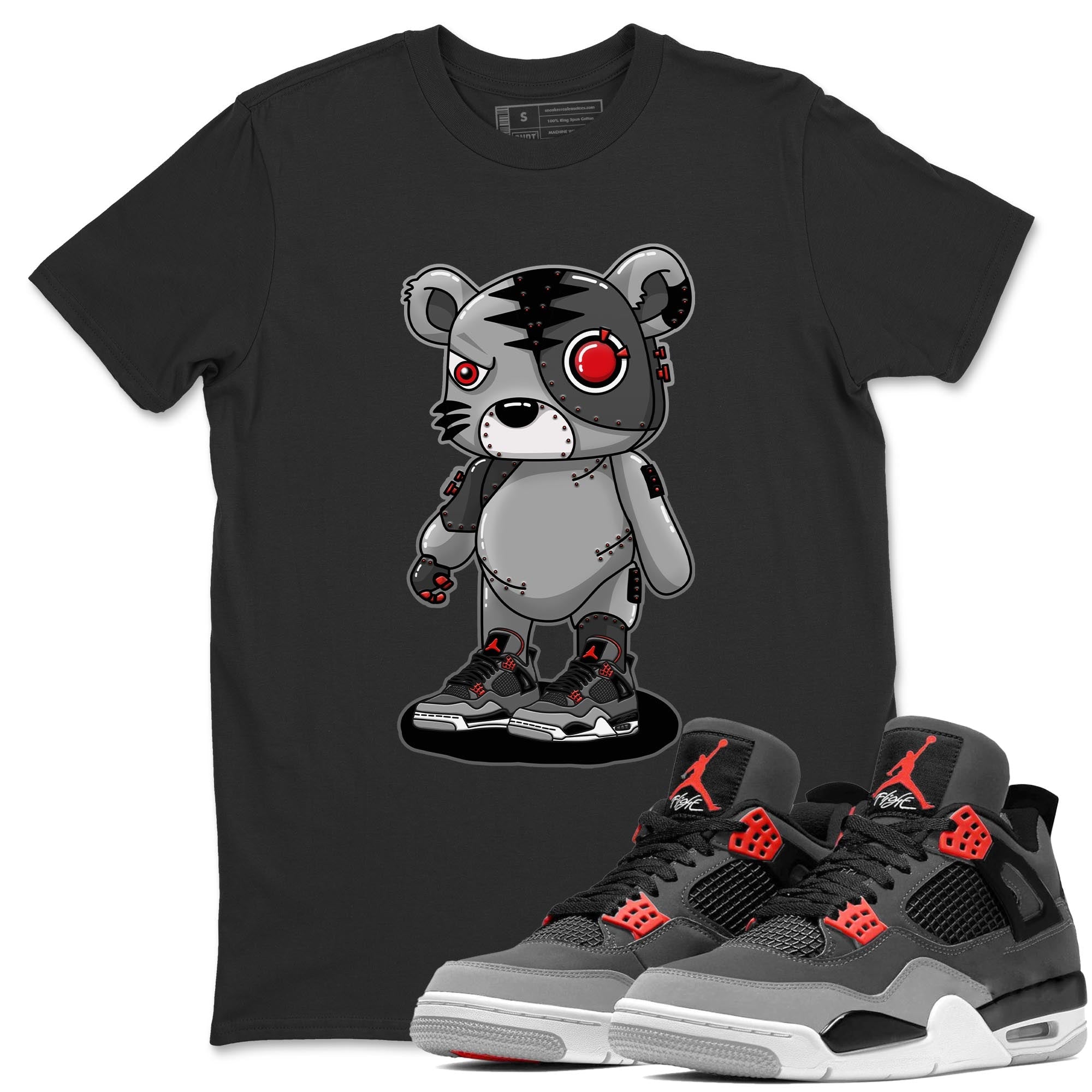 Cyborg Tiger Unisex Tops - Air Jordan 4 Infrared