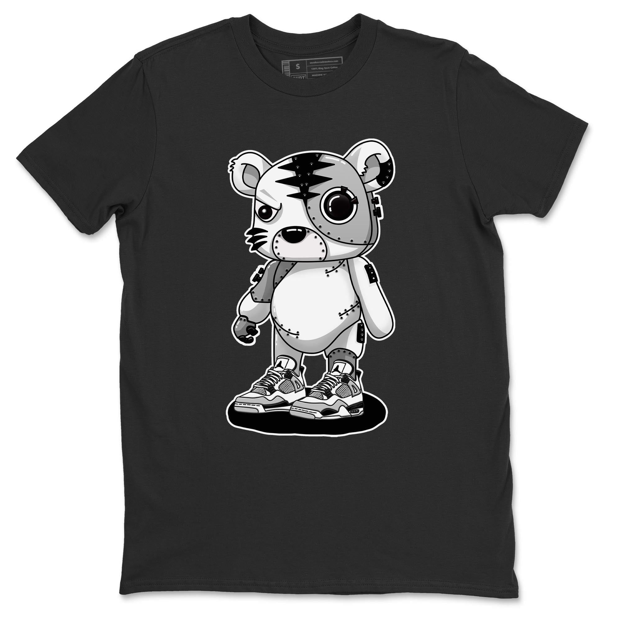 Cyborg Tiger Unisex Tops - Air Jordan 4 Military Black