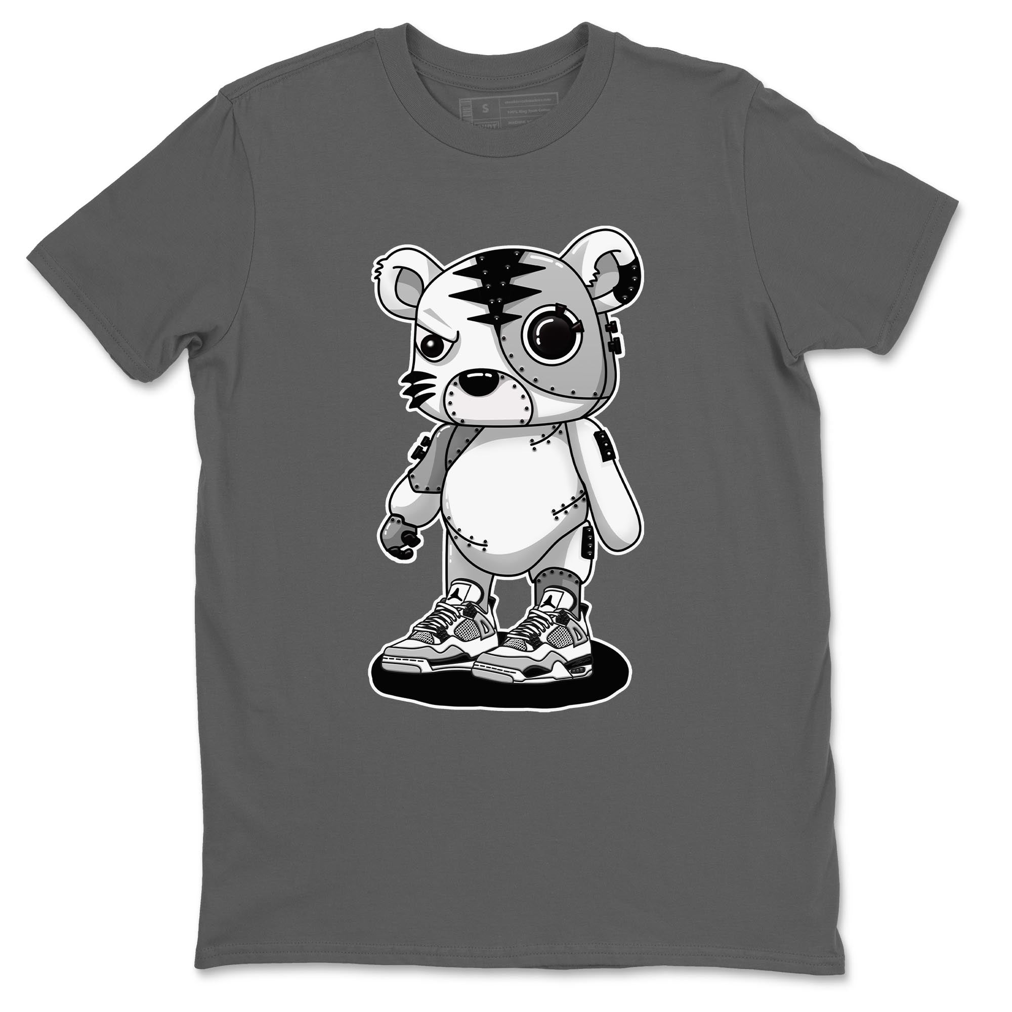 Cyborg Tiger Unisex Tops - Air Jordan 4 Military Black