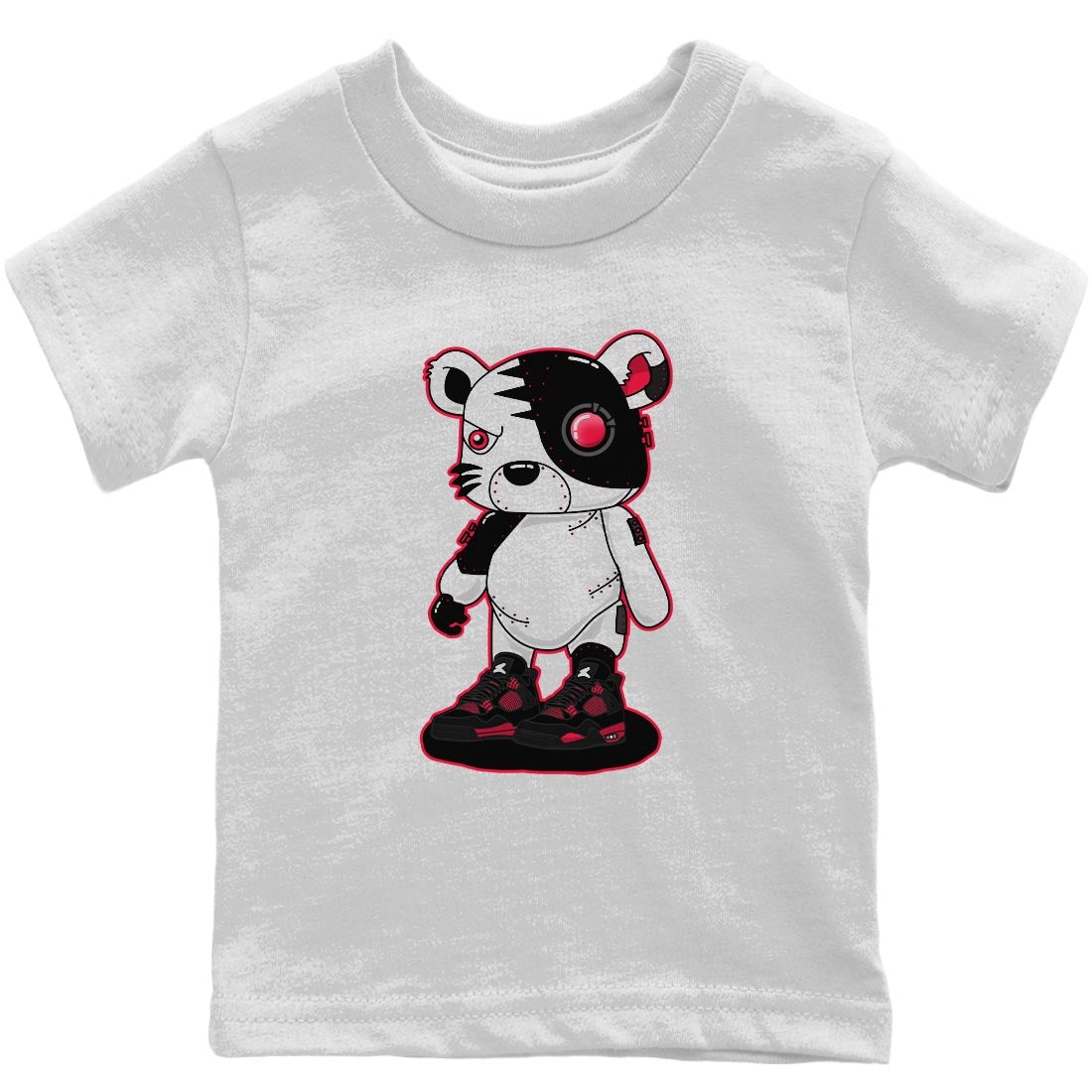 Cyborg Tiger Kids Tops - Air Jordan 4 Red Thunder