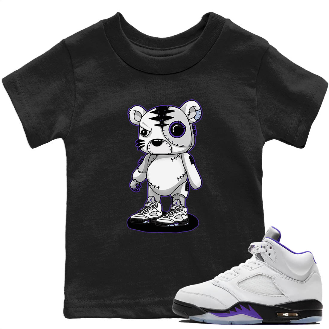 Cyborg Tiger Kids Tops - Air Jordan 5 Concord