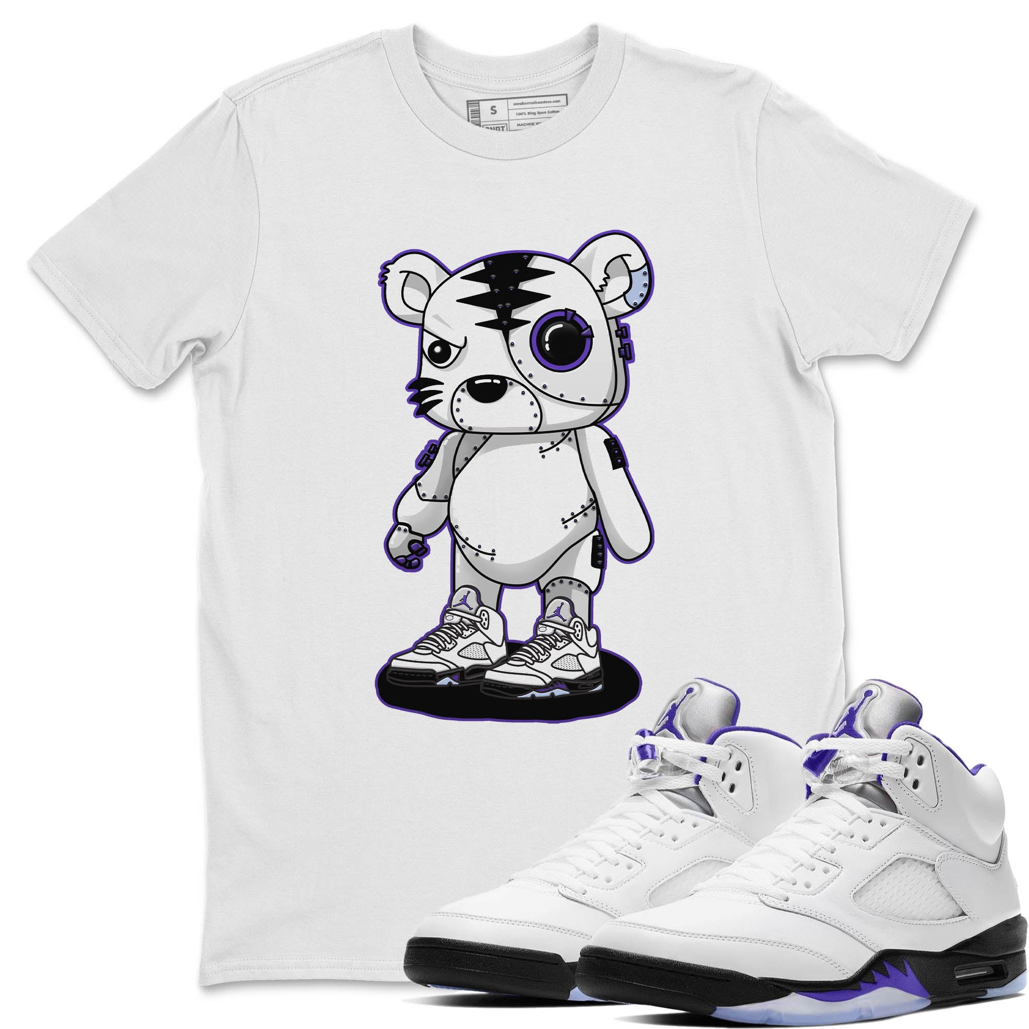 Cyborg Tiger Unisex Tops - Air Jordan 5 Concord