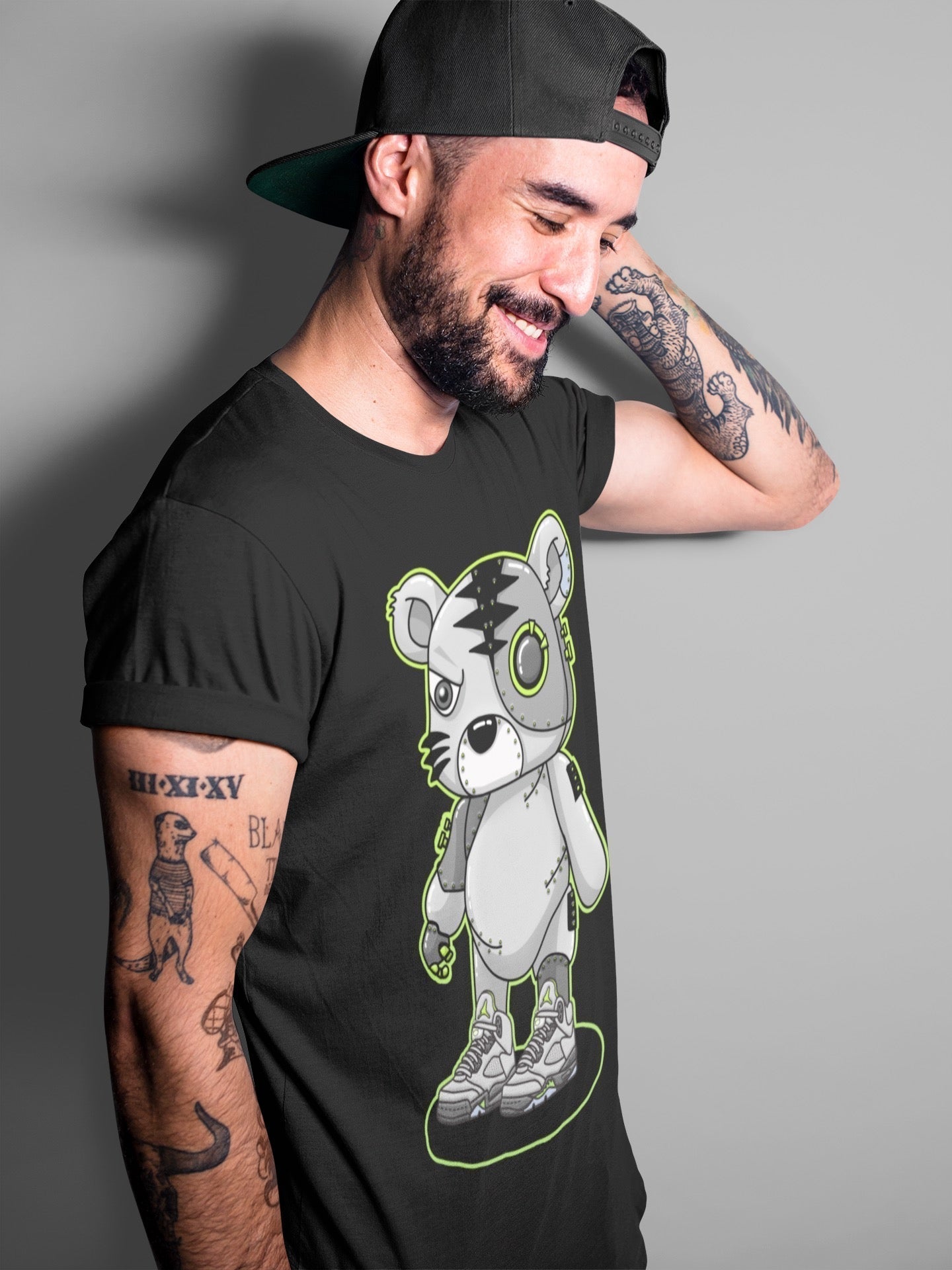 Cyborg Tiger Unisex Tops - Air Jordan 5 Green Bean