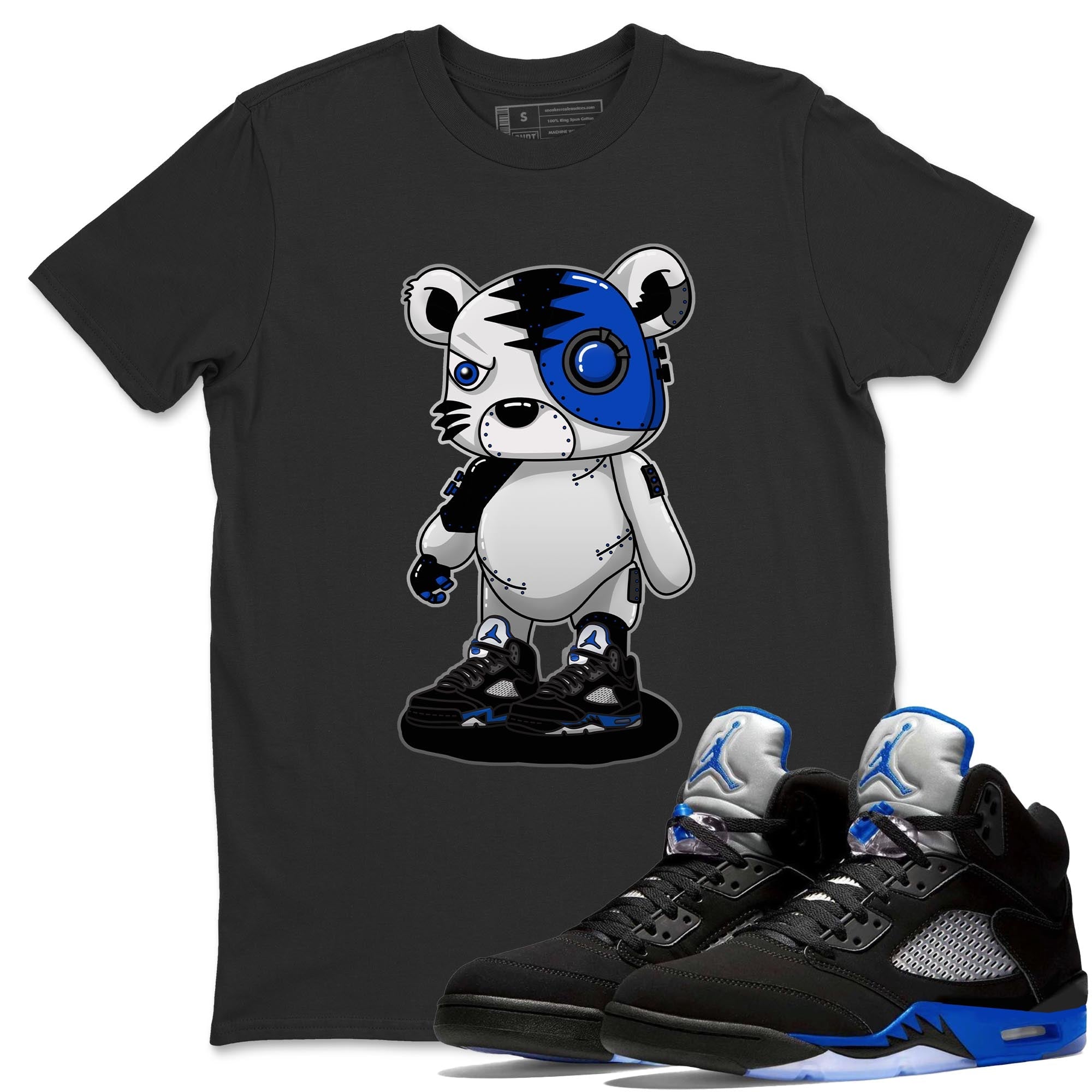 Cyborg Tiger Unisex Tops - Air Jordan 5 Racer Blue