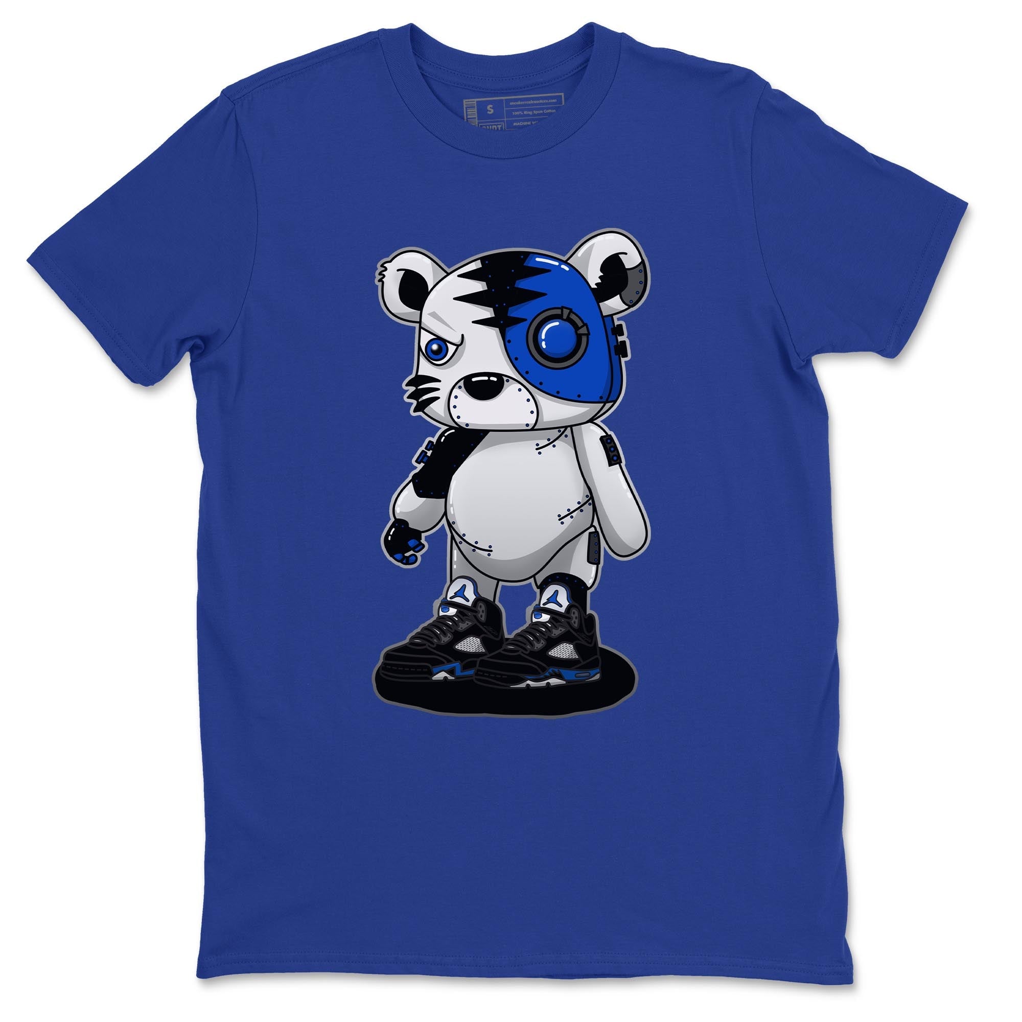 Cyborg Tiger Unisex Tops - Air Jordan 5 Racer Blue
