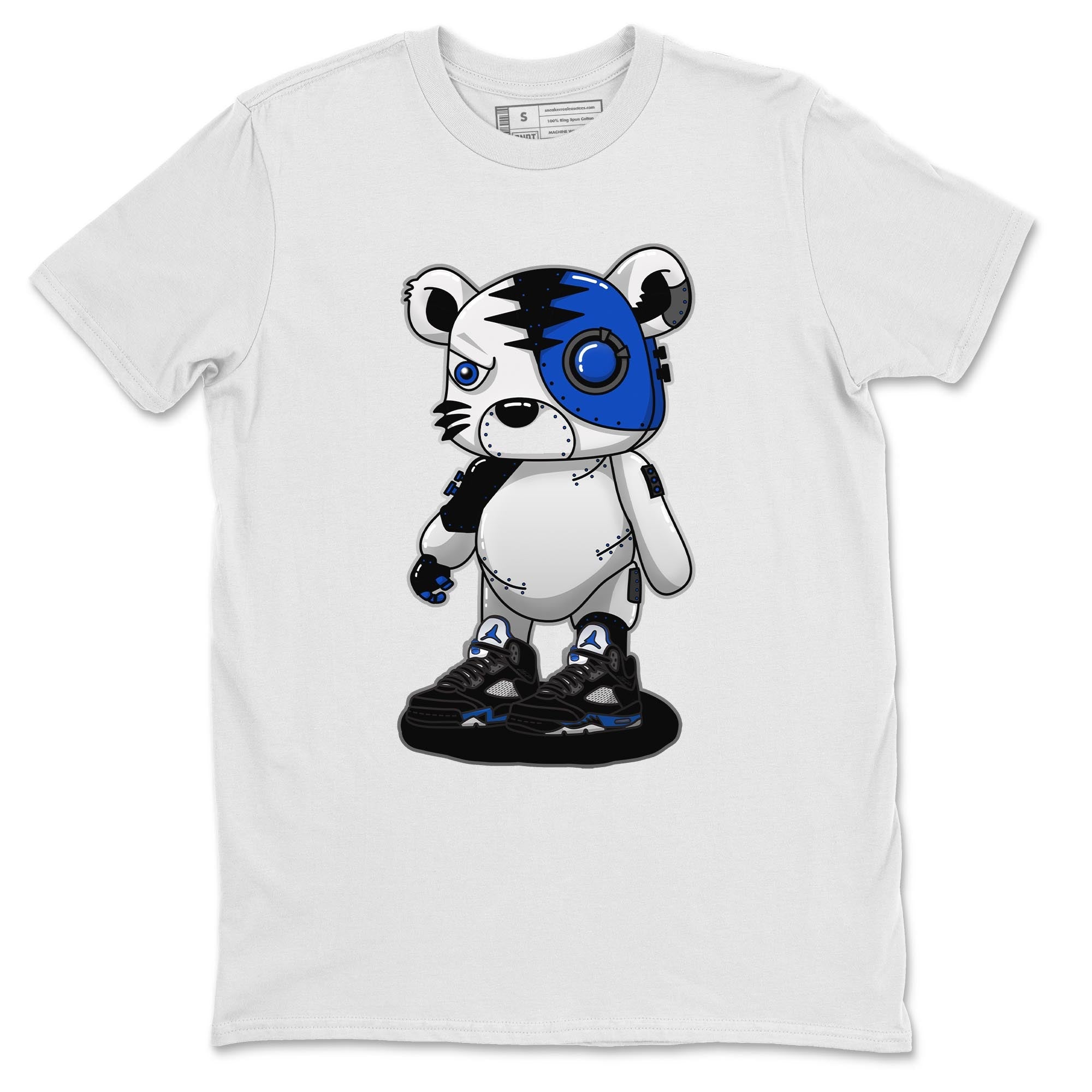 Cyborg Tiger Unisex Tops - Air Jordan 5 Racer Blue