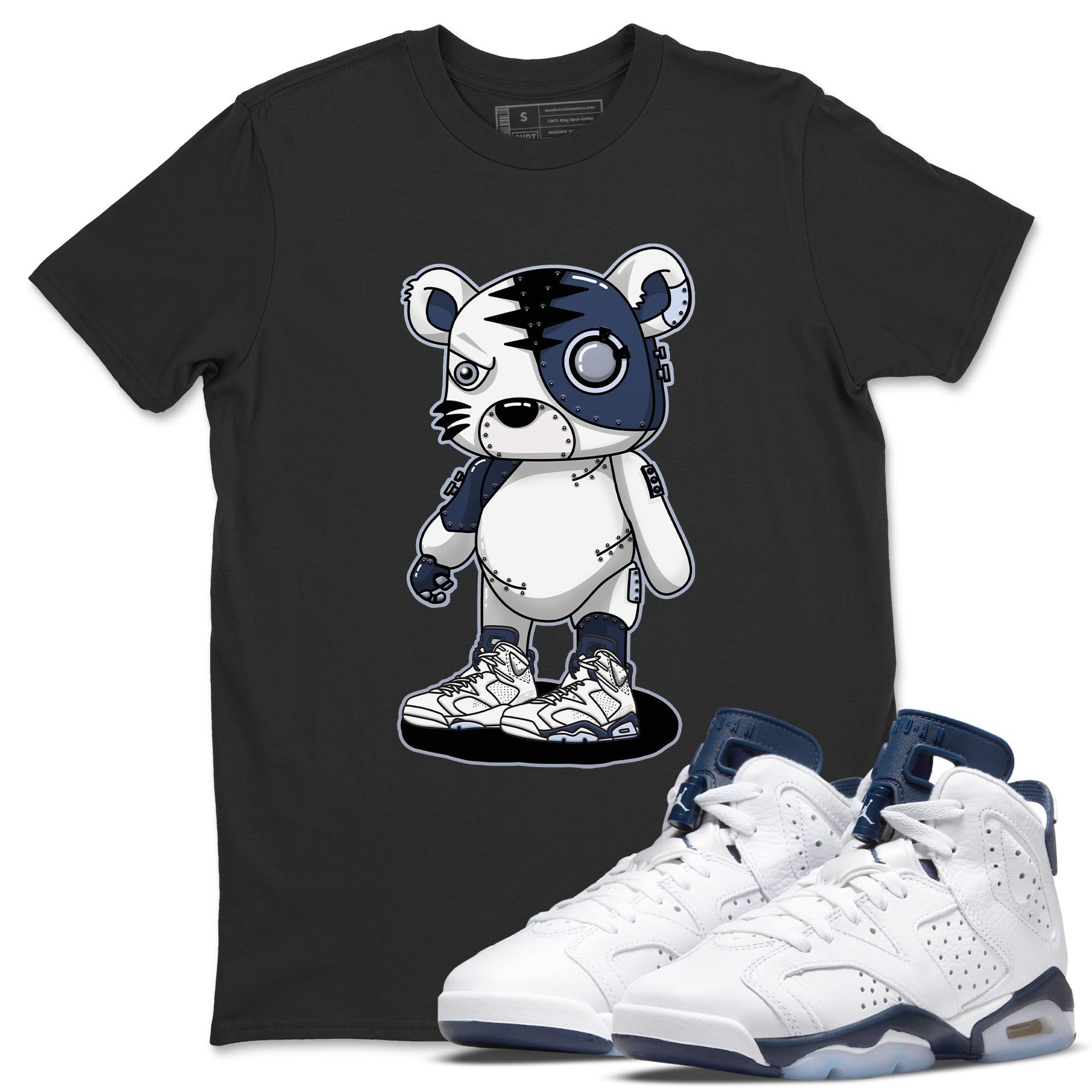 Cyborg Tiger Unisex Tops - Air Jordan 6 Midnight Navy