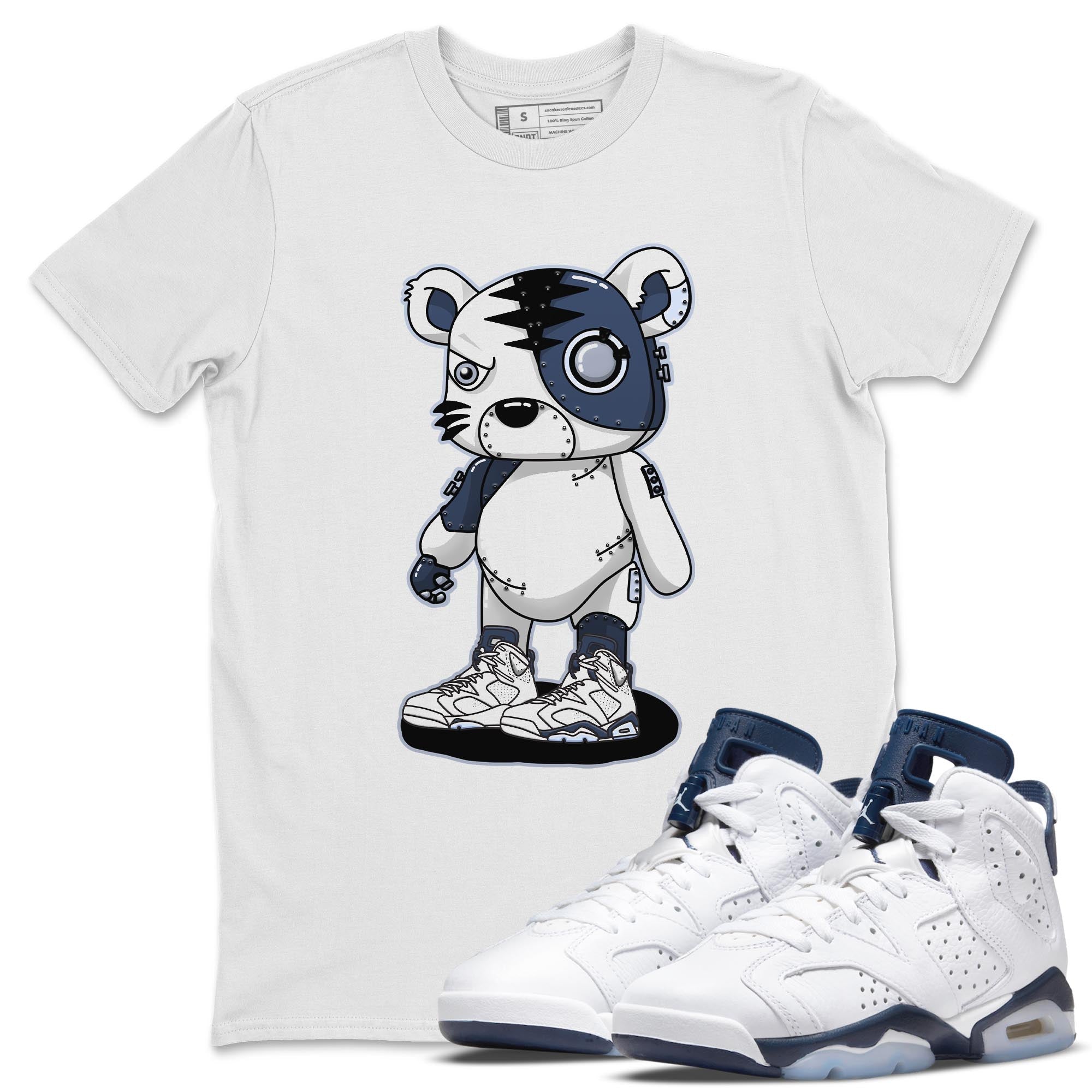Cyborg Tiger Unisex Tops - Air Jordan 6 Midnight Navy